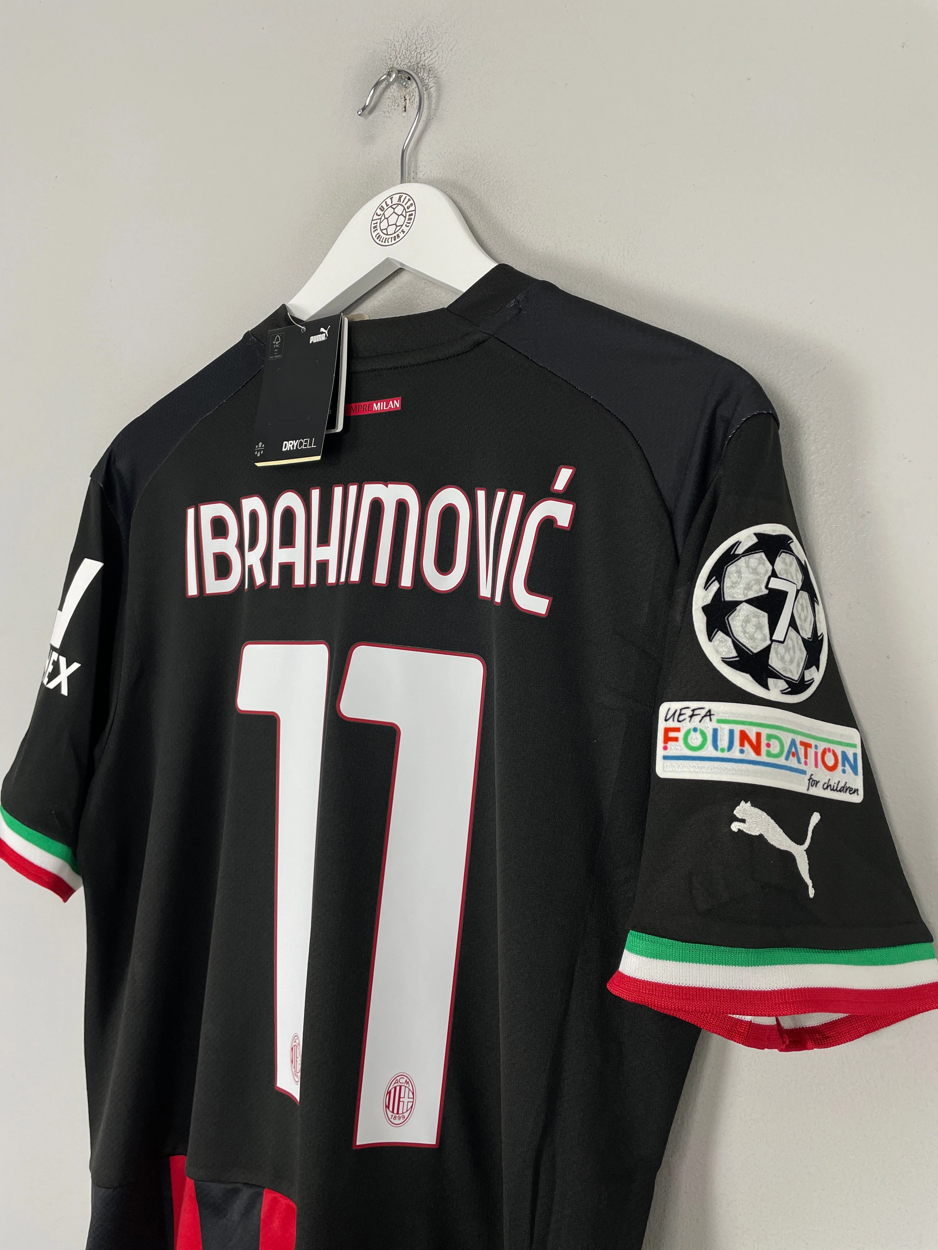 2022/23 AC Milan Ibrahimovic #11 *BNWT* C/L Home Shirt (Multiple) Puma High Collar Design