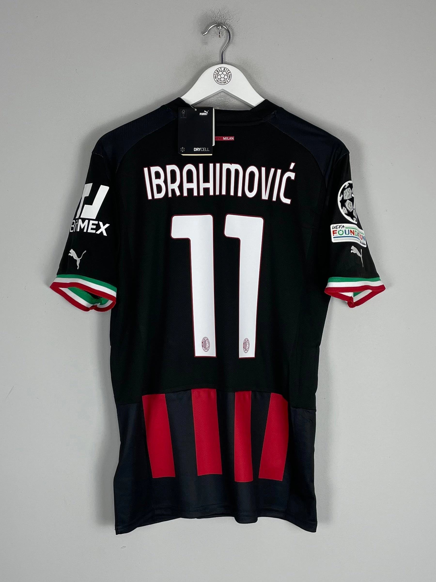 High Compression Knit No Slip Grip Finish 2022/23 AC Milan Ibrahimovic #11 *BNWT* C/L Home Shirt (Multiple) Puma