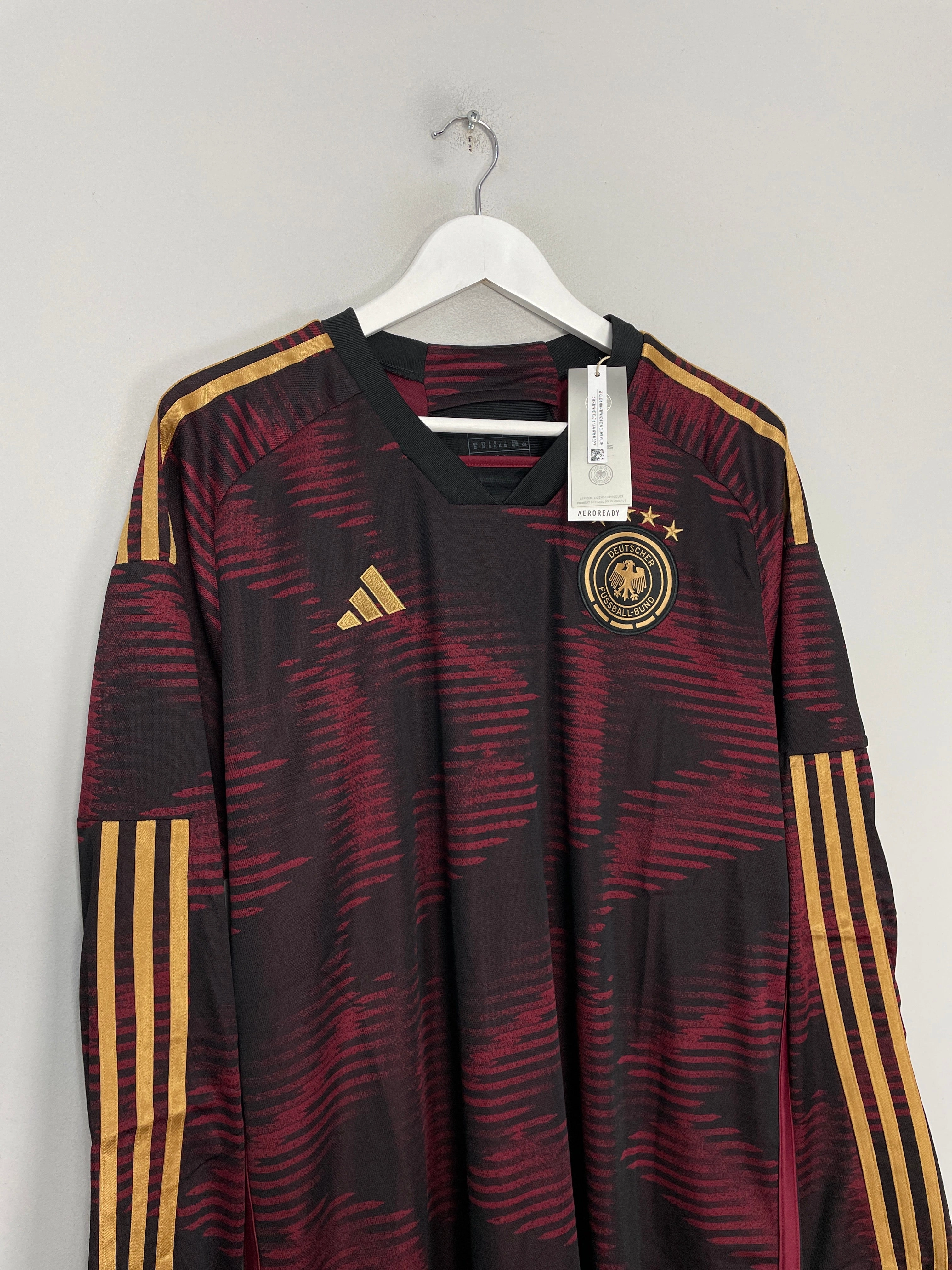 2022/23 Germany *BNWT* L/S Away Shirt (Multiple Sizes) Adidas Reinforced Armholes Quick Evaporate Technology