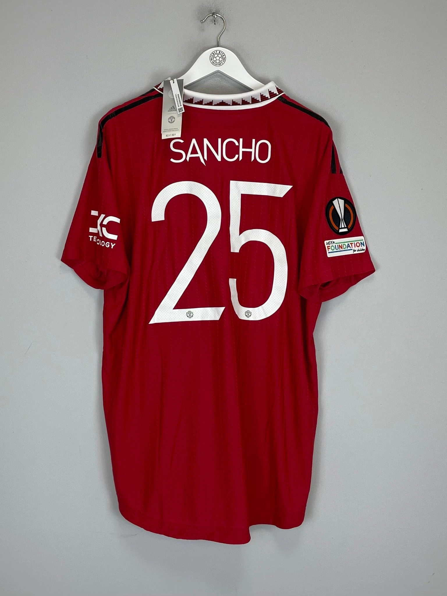 Smooth Finish 2022/23 MANCHESTER UNITED SANCHO #25 *BNWT* AUTHENTIC HOME SHIRT (XXL) ADIDAS