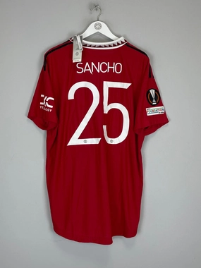 Smooth Finish 2022/23 MANCHESTER UNITED SANCHO #25 *BNWT* AUTHENTIC HOME SHIRT (XXL) ADIDAS