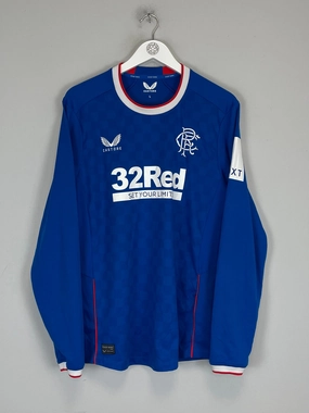 2022/23 RANGERS L/S HOME SHIRT (L) CASTORE Low Profile Silhouette