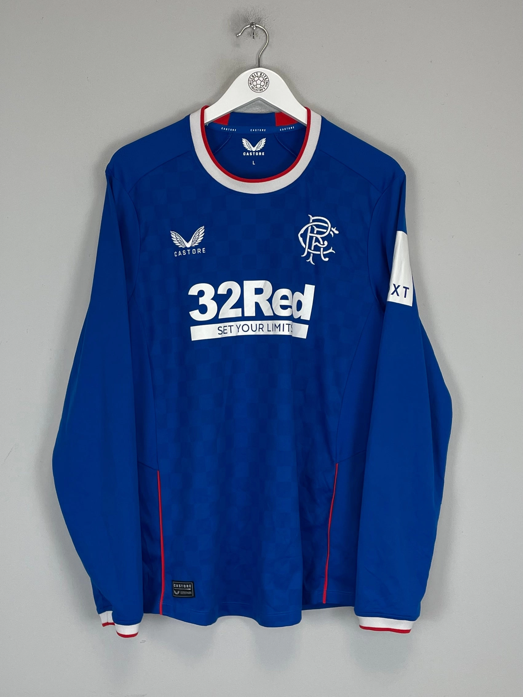 2022/23 RANGERS L/S HOME SHIRT (L) CASTORE Low Profile Silhouette