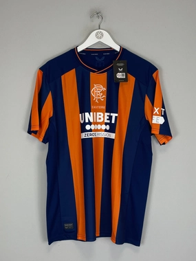 Carbon Neutral Production Training Gear 2023/24 RANGERS *BNWT* THIRD SHIRT (XL) CASTORE