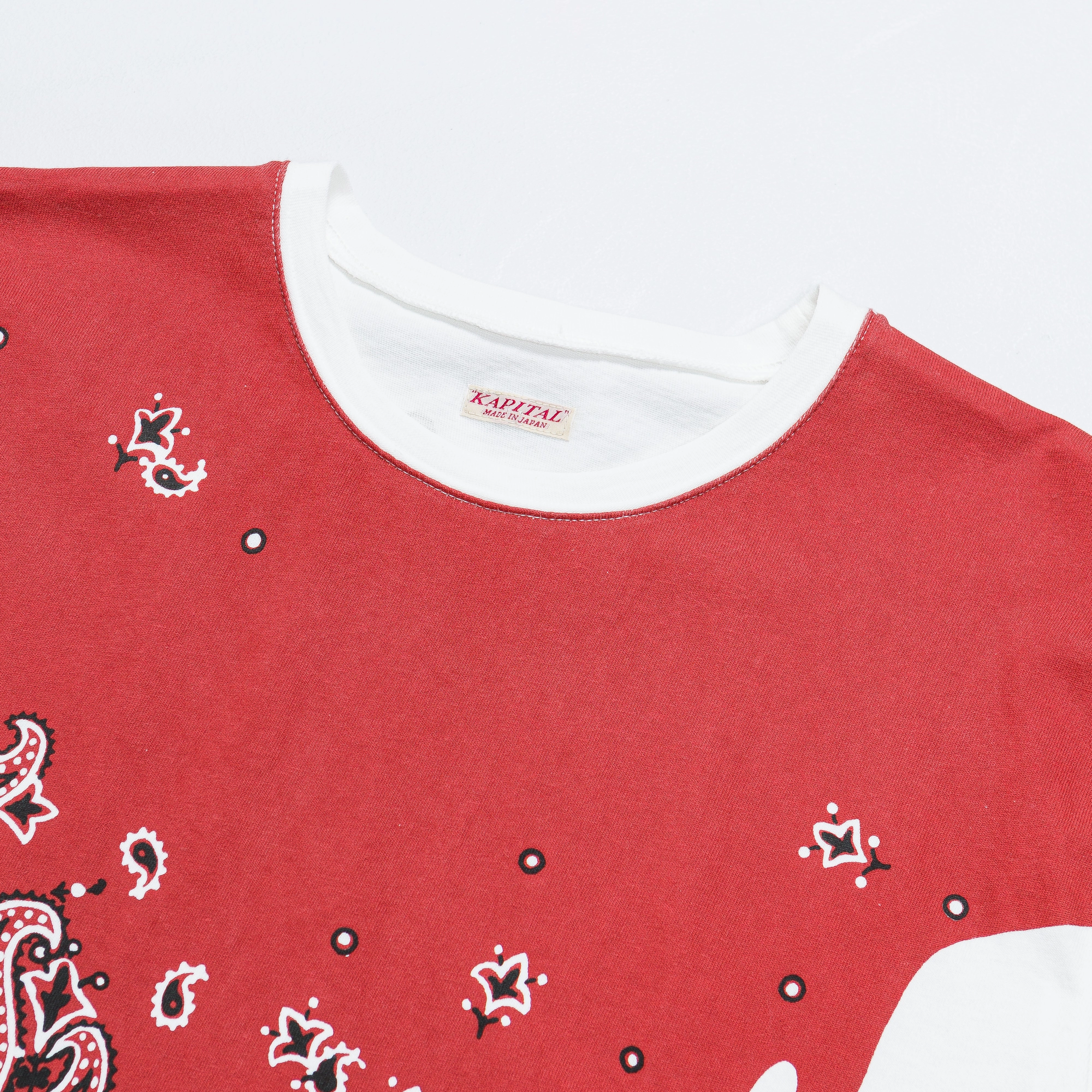 Soft Feel 20/-Jersey Crew T (TOROTORO BANDANA) - Red