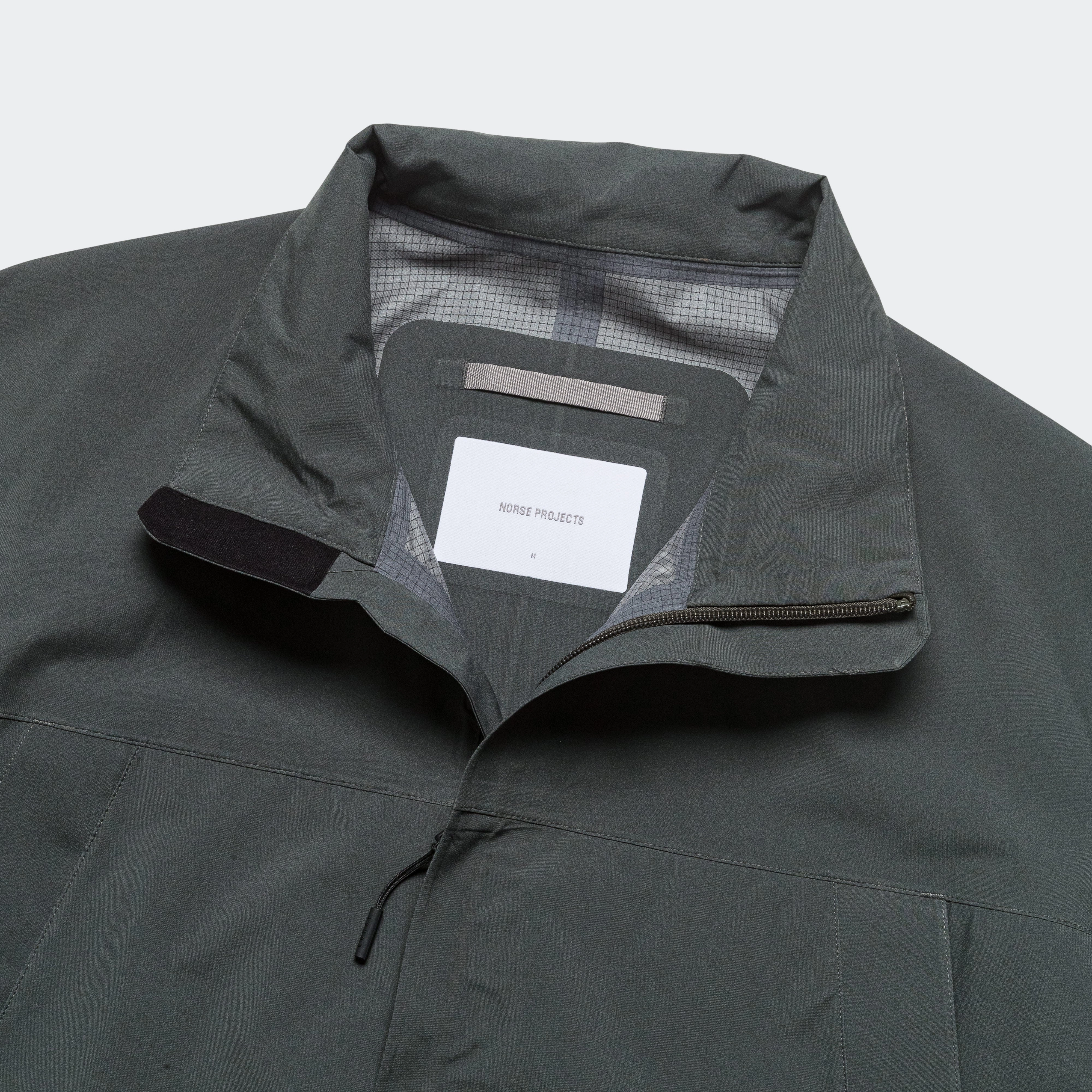 Clean Edge Piece Simple Look 3L Waterproof Stand Collar Jacket - Black Olive