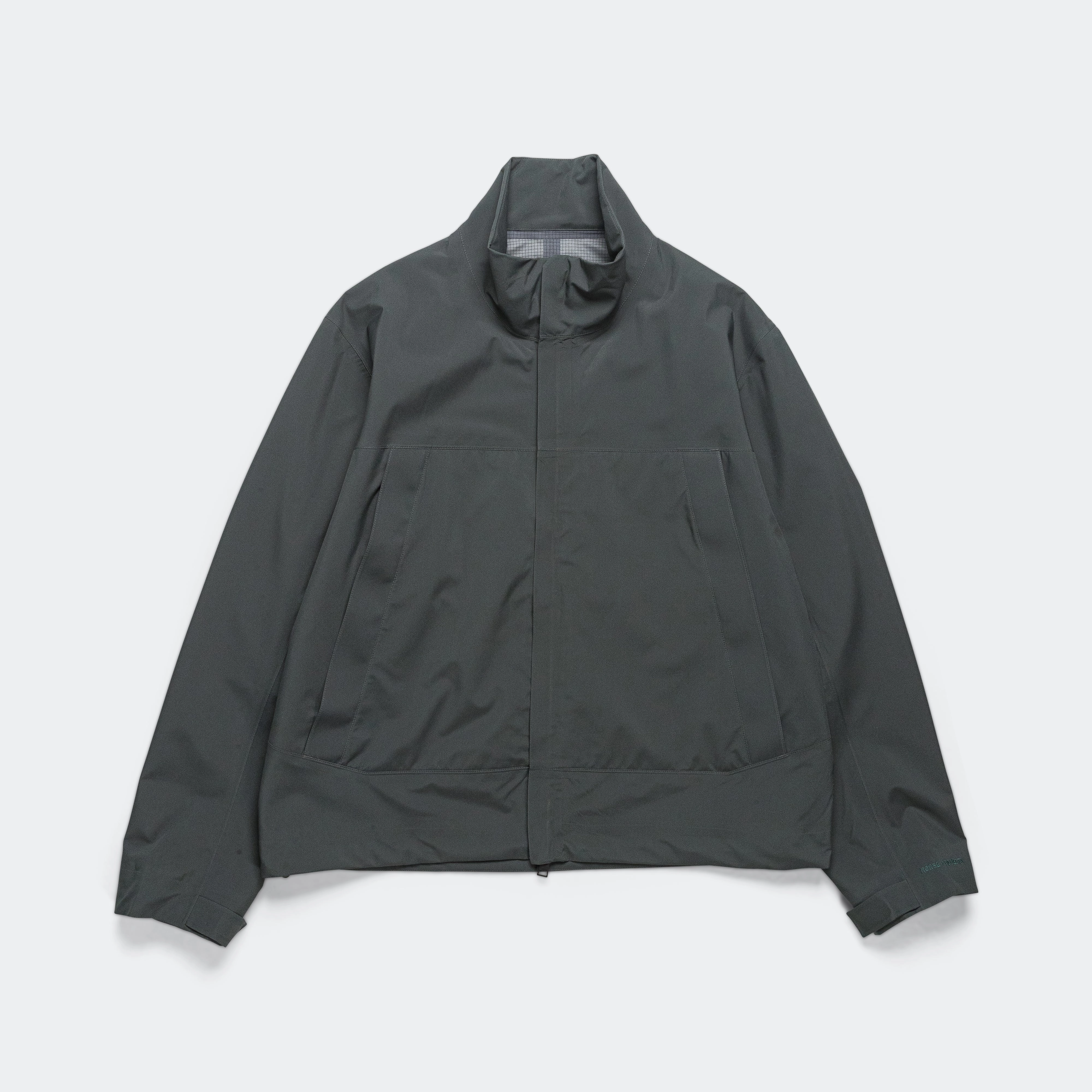 3L Waterproof Stand Collar Jacket - Black Olive UltraQuietMaterial Eco Friendly Coating