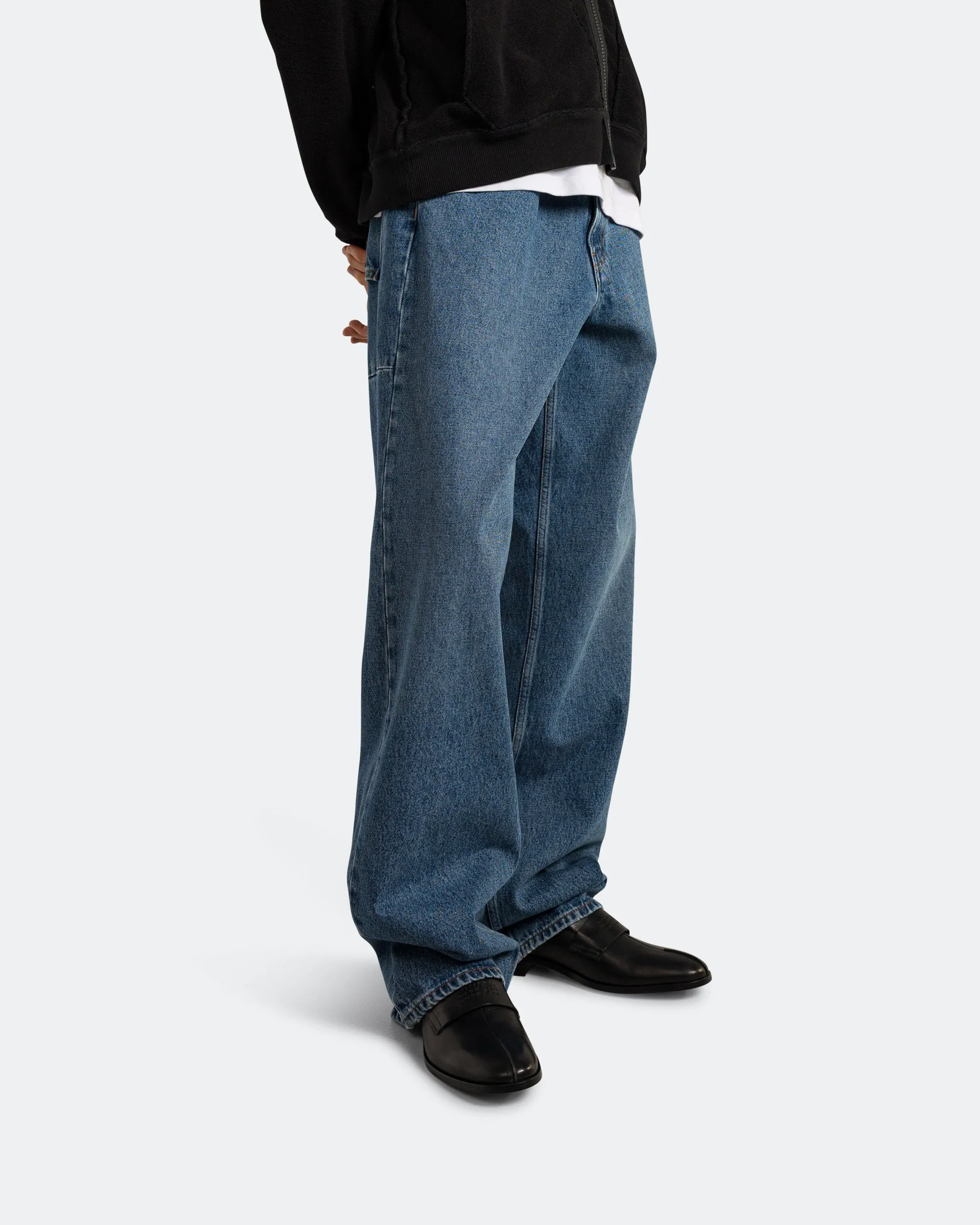 Contemporary Vibe Quality Basic 5 Pocket Denim Pants - Medium Blue