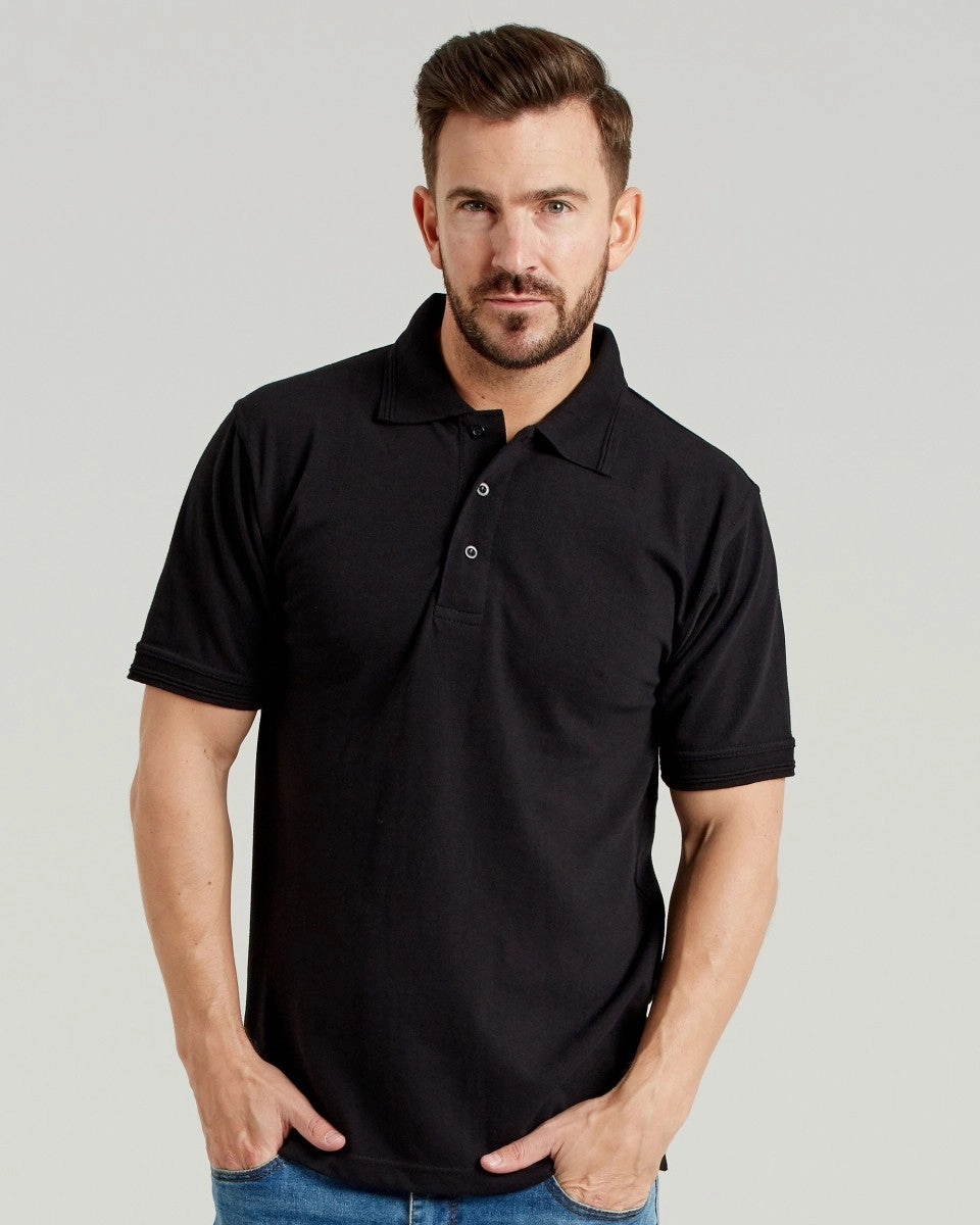 Chill Layer 50/50 Heavyweight Piqu?? Polo | BLACK