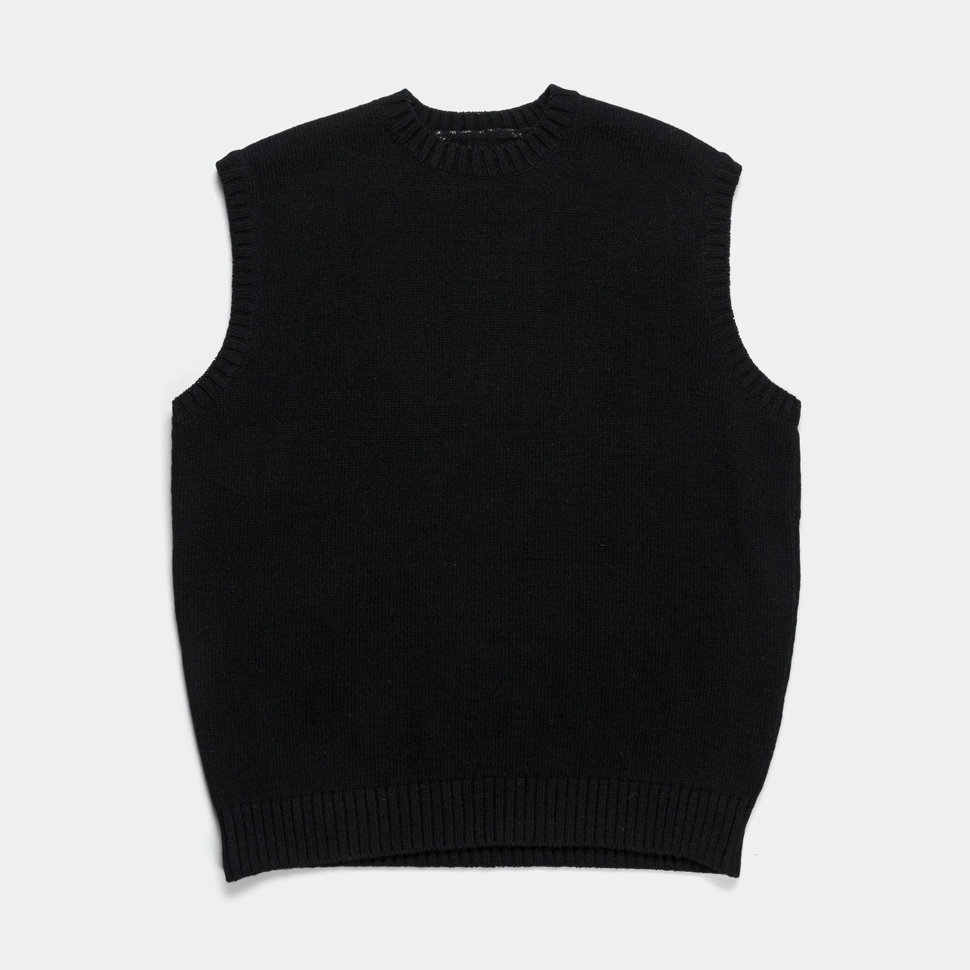 5G Wool BONE Vest - Black BondedSeams Elastic Hem Adjustment
