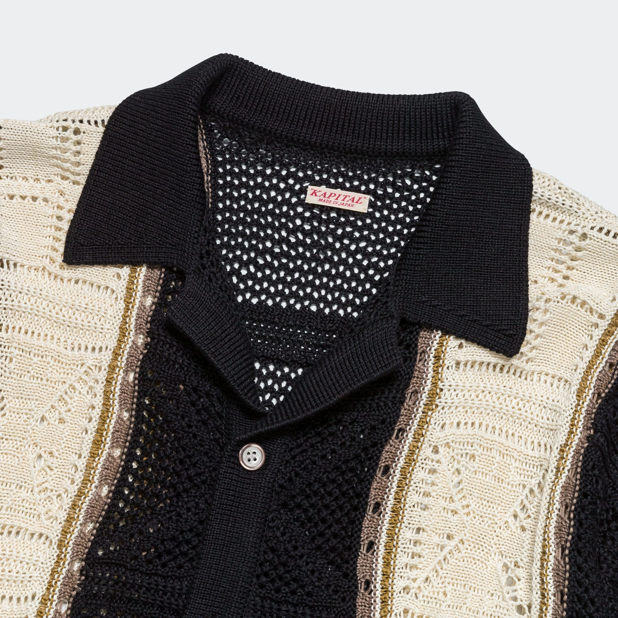 7G Crochet Knit TENNESSEE Aloha Polo - Black Youth fashion