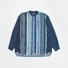 8oz Denim HOBO Dress Band Collar Shirt - IDG Stylish Appearance