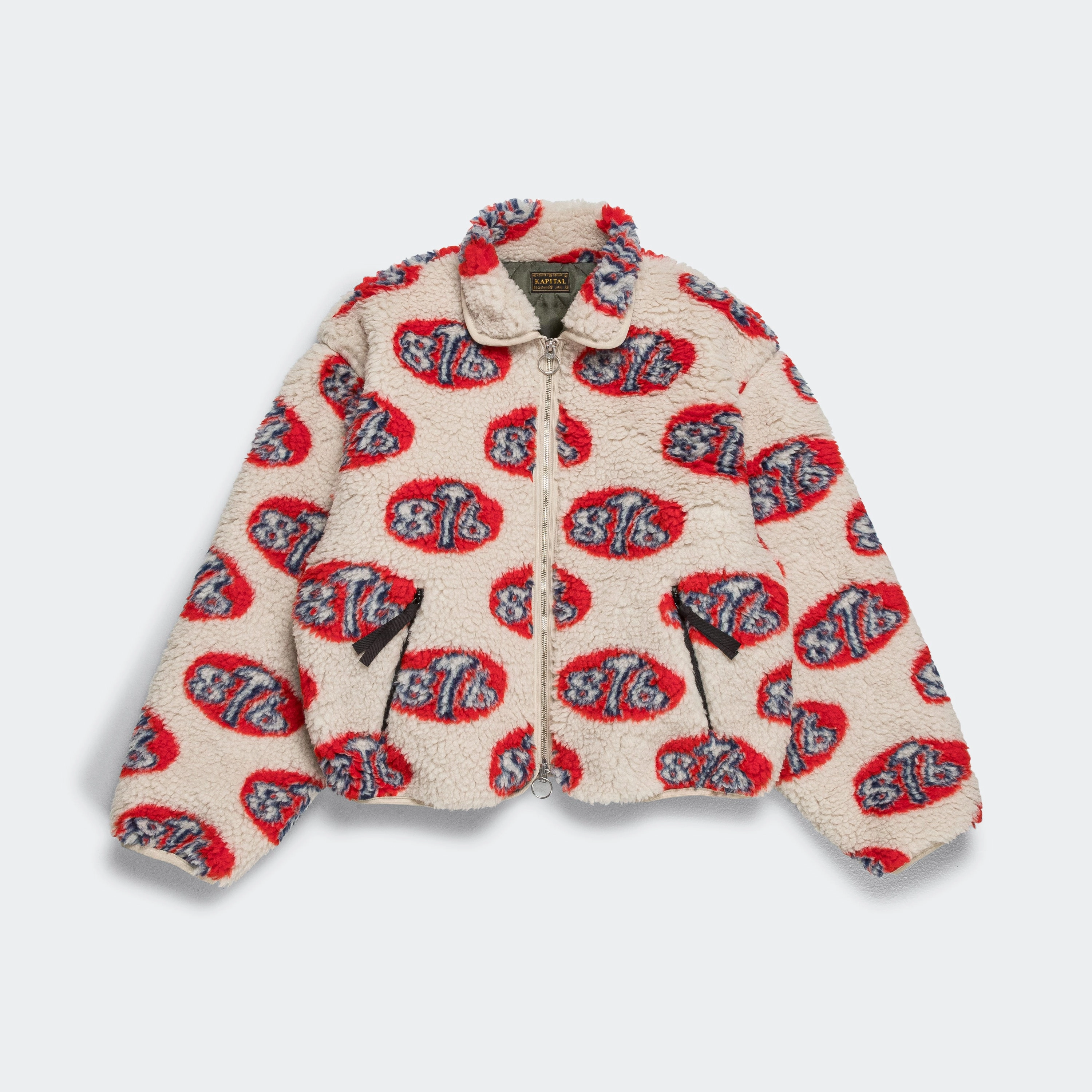 Ventilated Panels Enhanced Edge Binding 8T6 Boa Fleece Drizzler JKT - Ecru