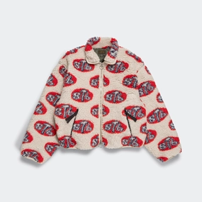 Ventilated Panels Enhanced Edge Binding 8T6 Boa Fleece Drizzler JKT - Ecru