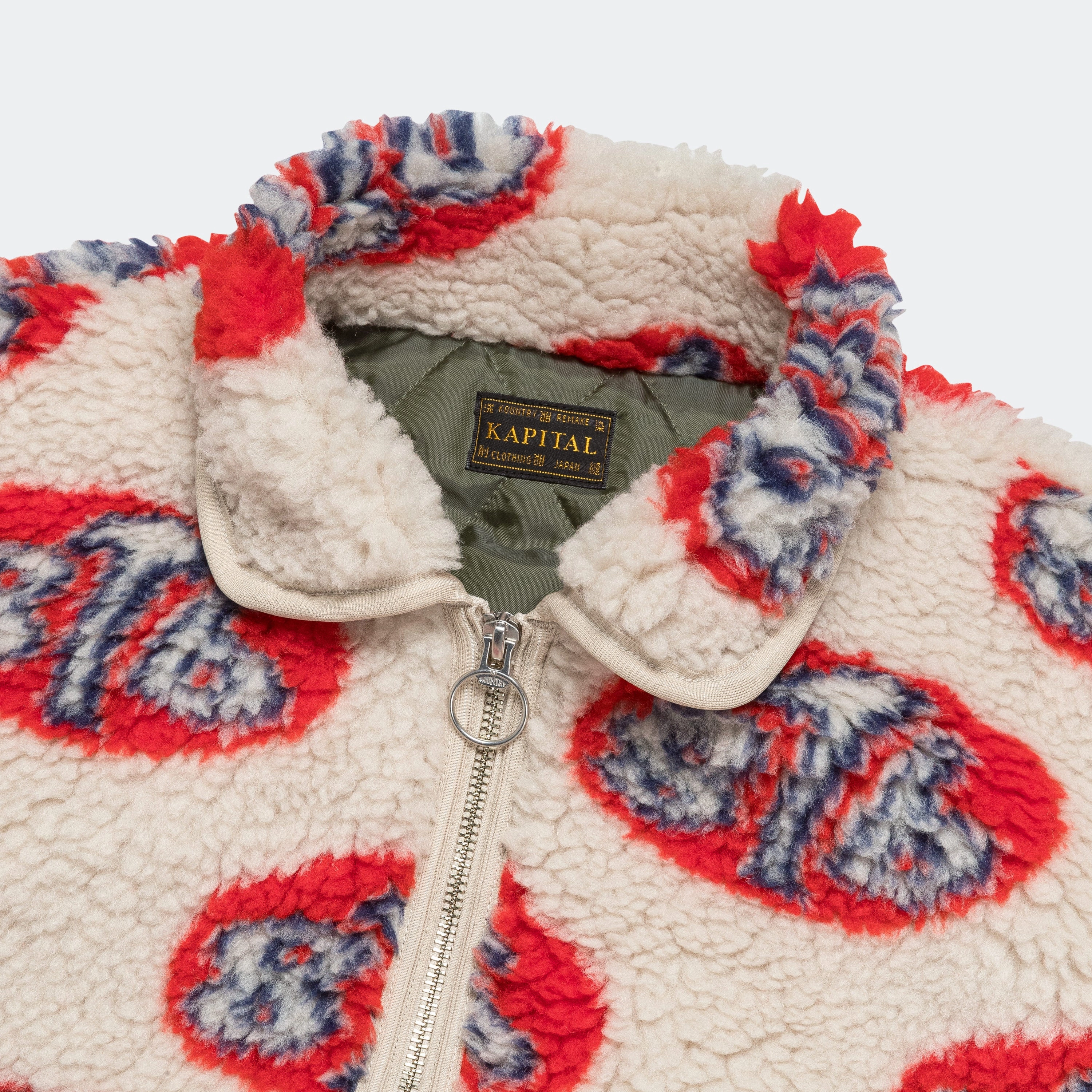 Reinforced Shoulder Padding 8T6 Boa Fleece Drizzler JKT - Ecru