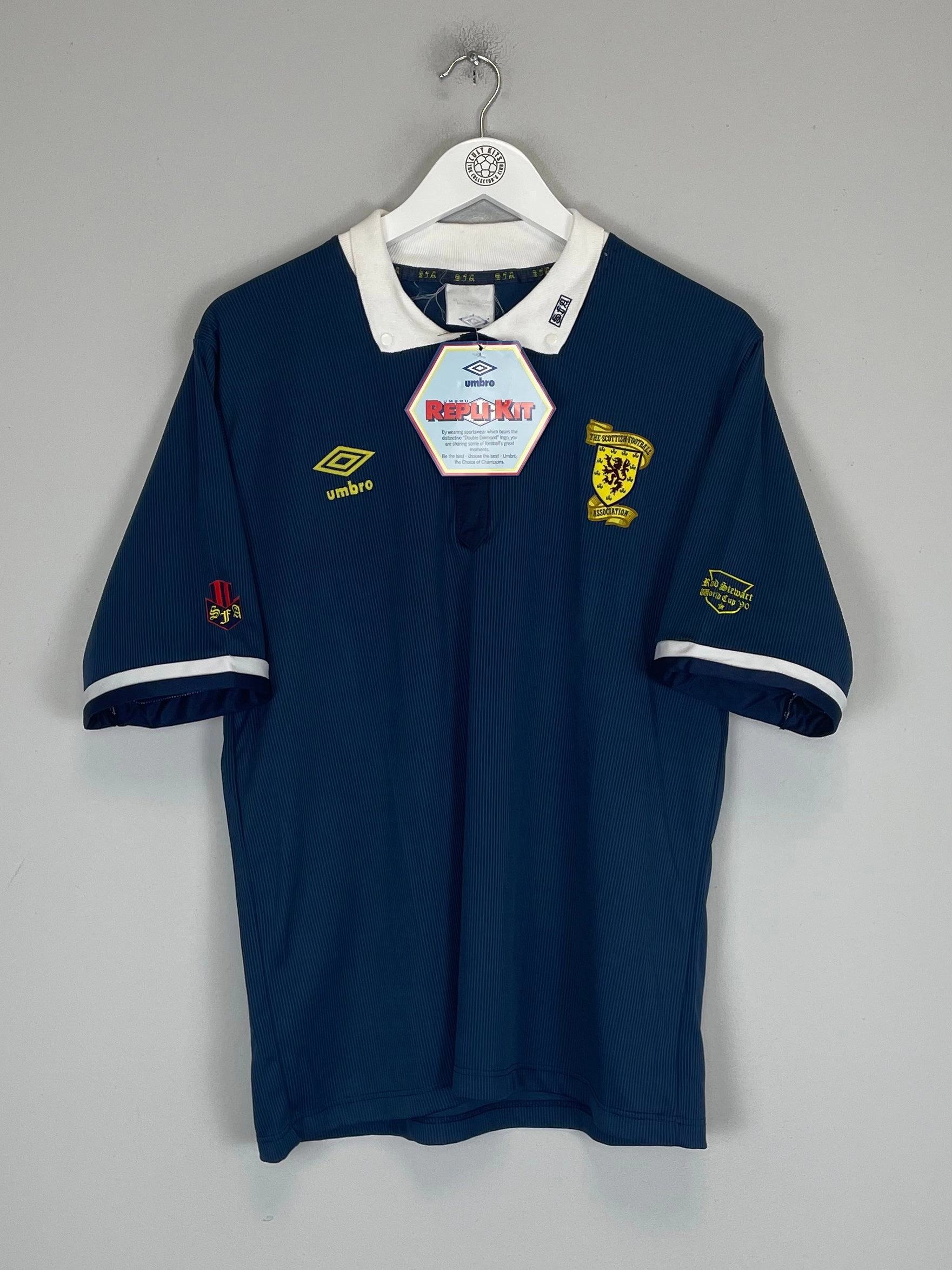 1988/91 SCOTLAND *BNWT* HOME SHIRT (M) UMBRO Yarn Dyed Fabric Ultimate Comfort