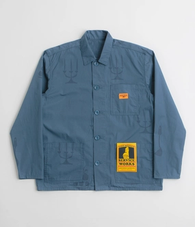 birthday party Service Works Poplin Printed Chore Shirt - Slate