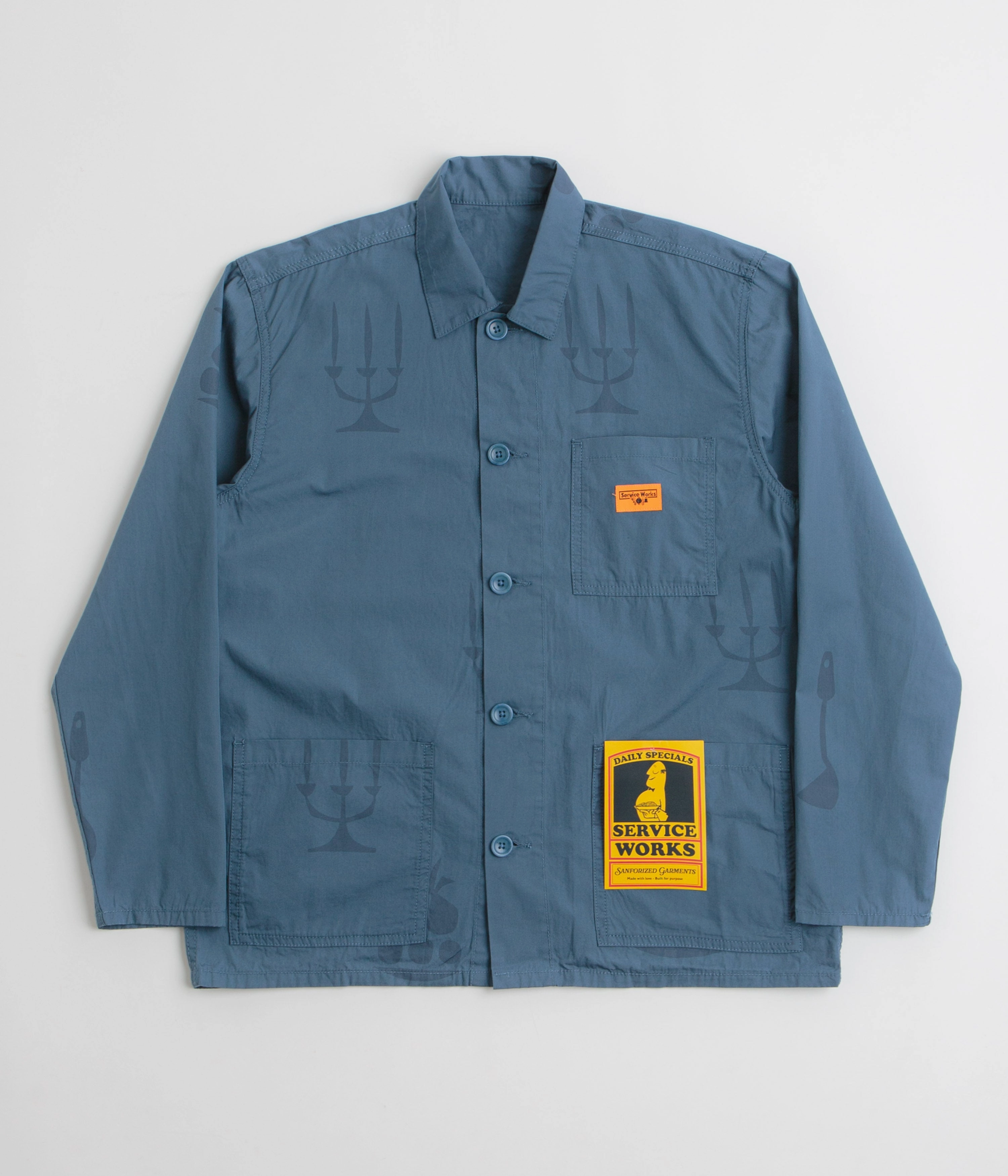 birthday party Service Works Poplin Printed Chore Shirt - Slate