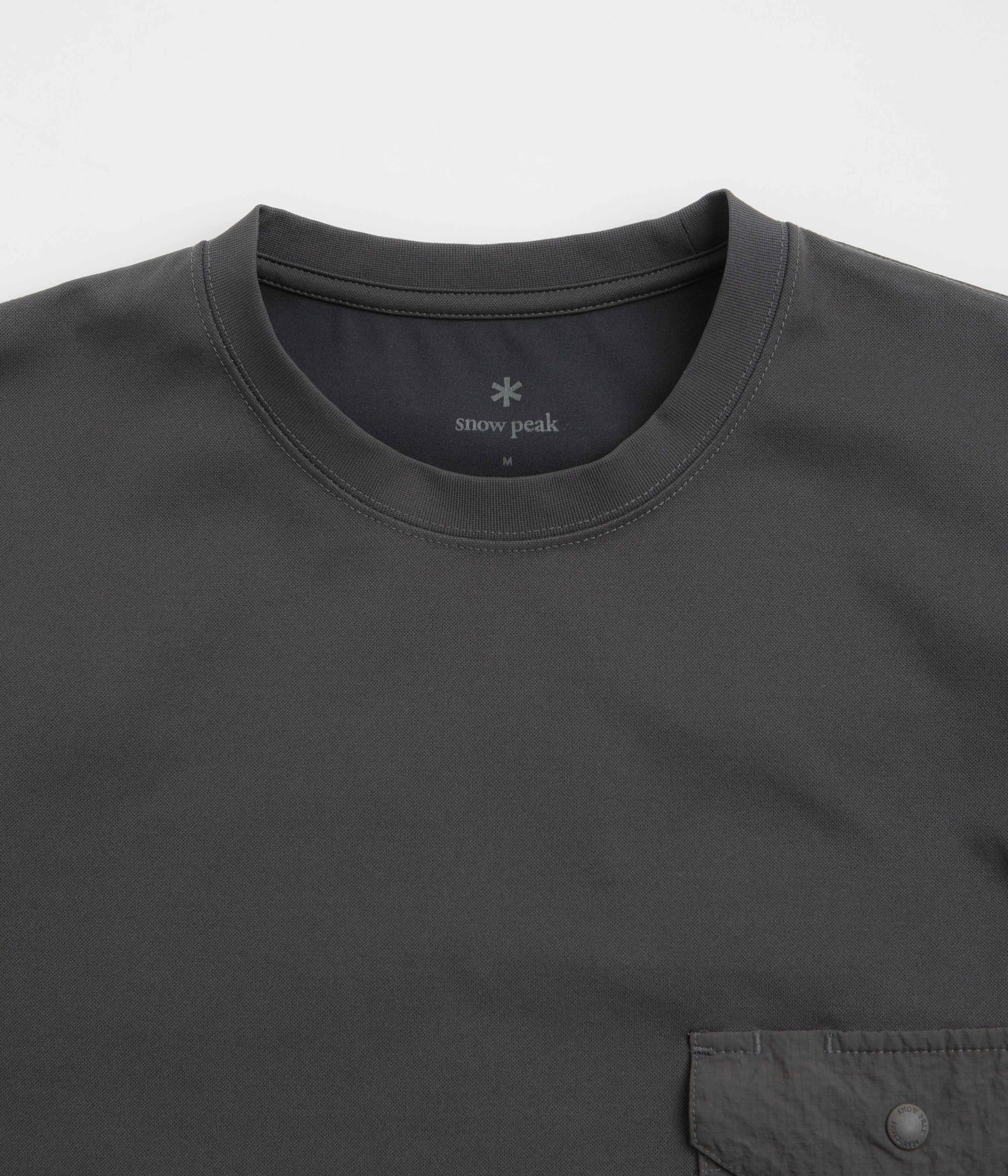college Snow Peak Insect Shield T-Shirt - Charcoal