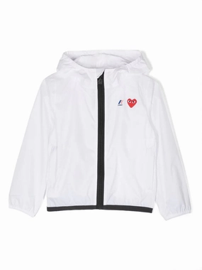 Unisex Kids K-Way Cagoule - White Outdoor Adventure Gear