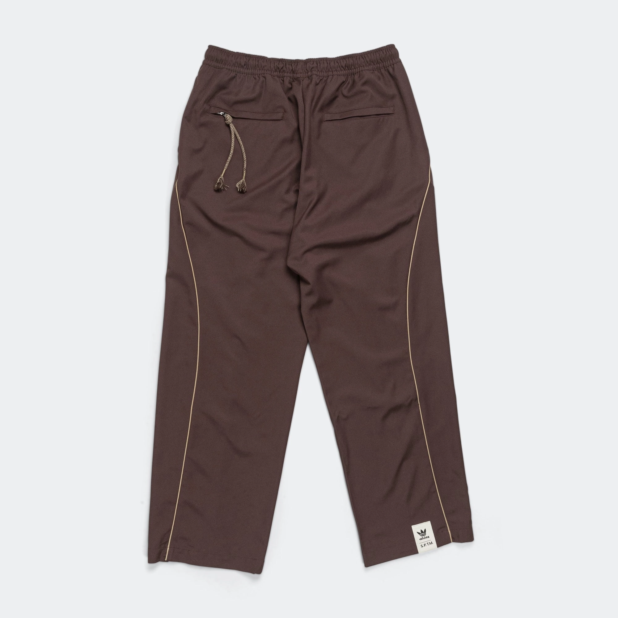 Woven Track Pant x SFTM - Brown Decorative stitching
