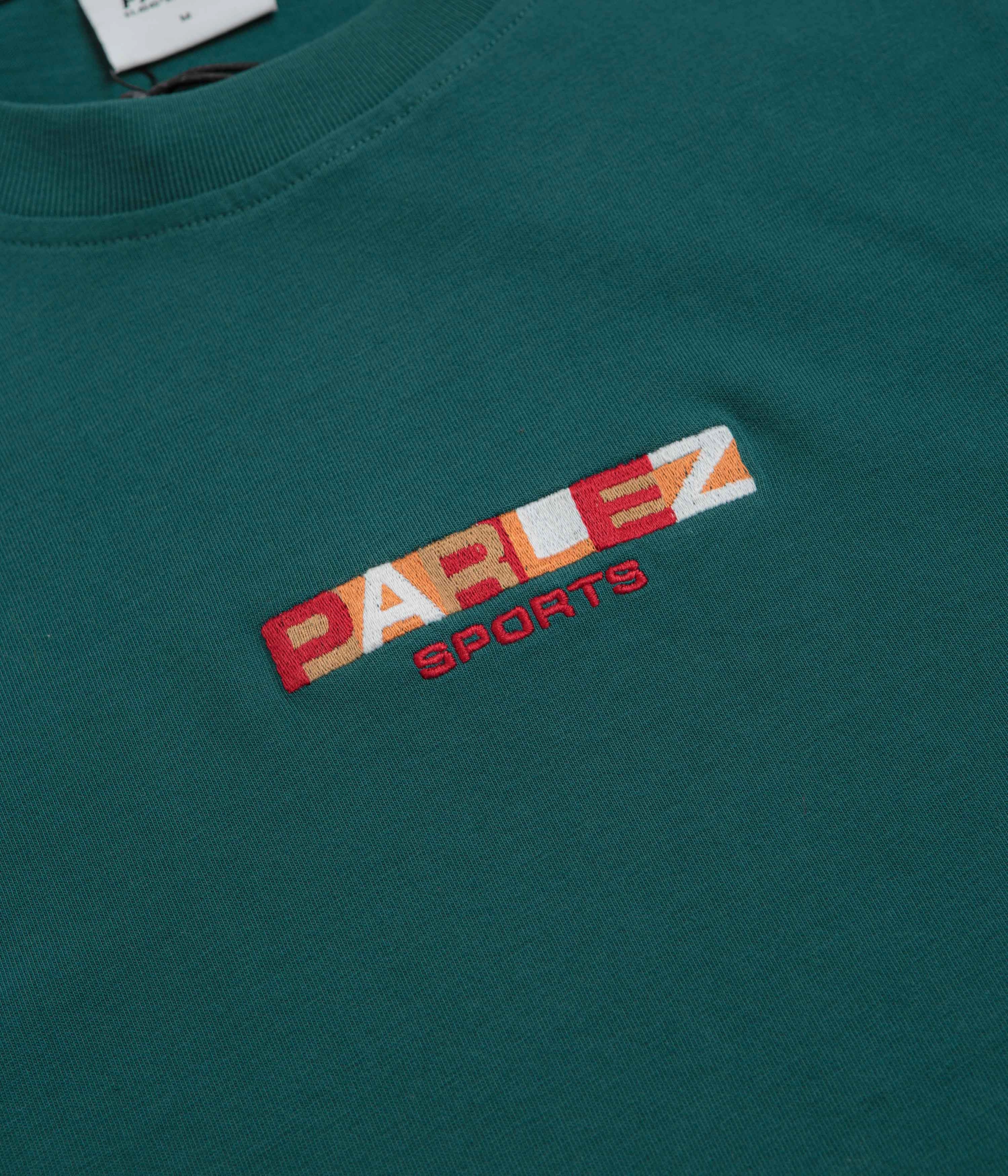 Recycled Material Breathable knit Parlez Bloc T-Shirt - Petrol