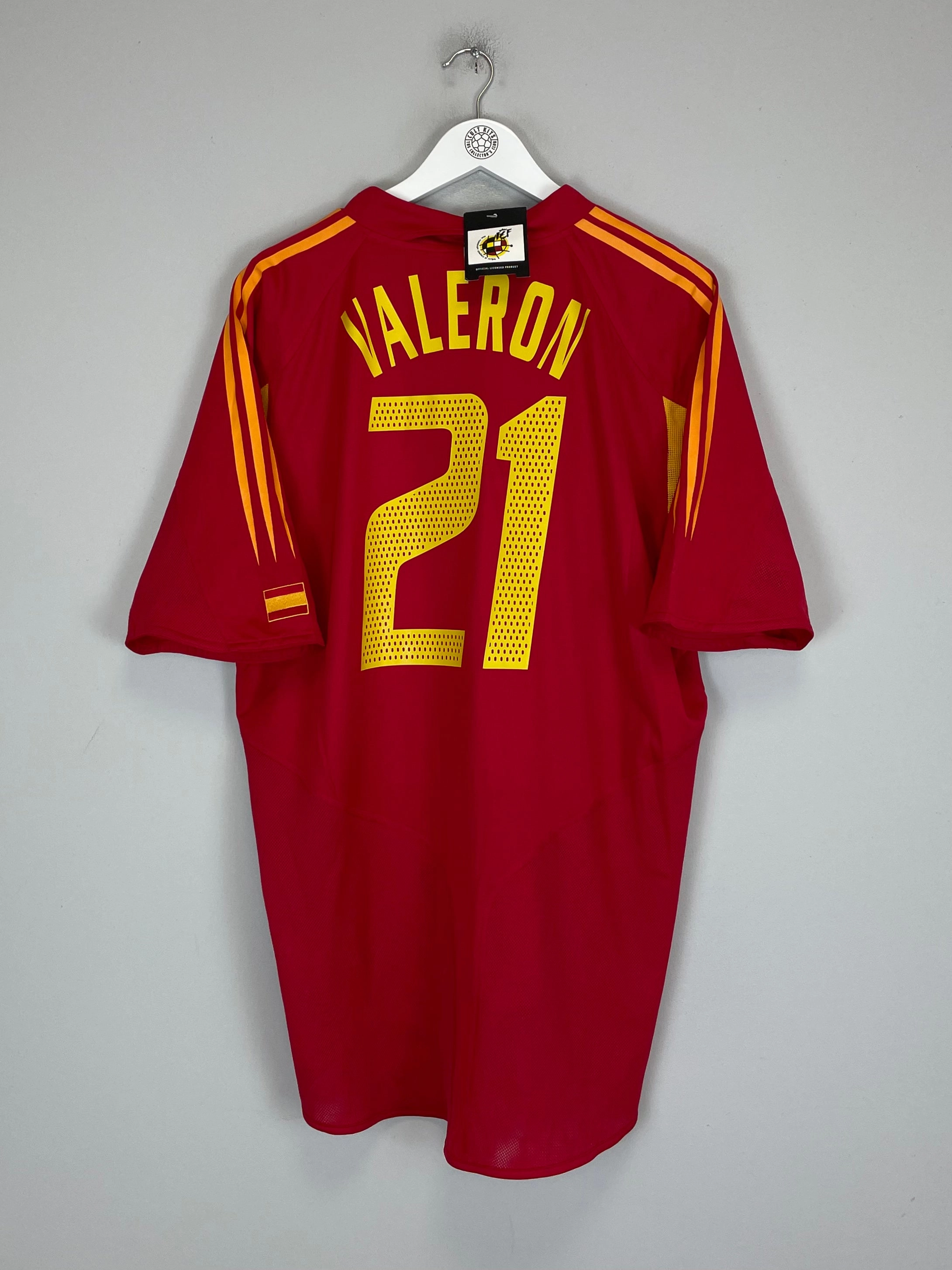 2004/06 SPAIN VALERON #21 *BNWT* HOME SHIRT (XL) ADIDAS Comfortable fit Simple Layer