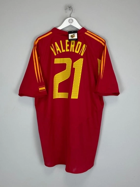 2004/06 SPAIN VALERON #21 *BNWT* HOME SHIRT (XL) ADIDAS Comfortable fit Simple Layer