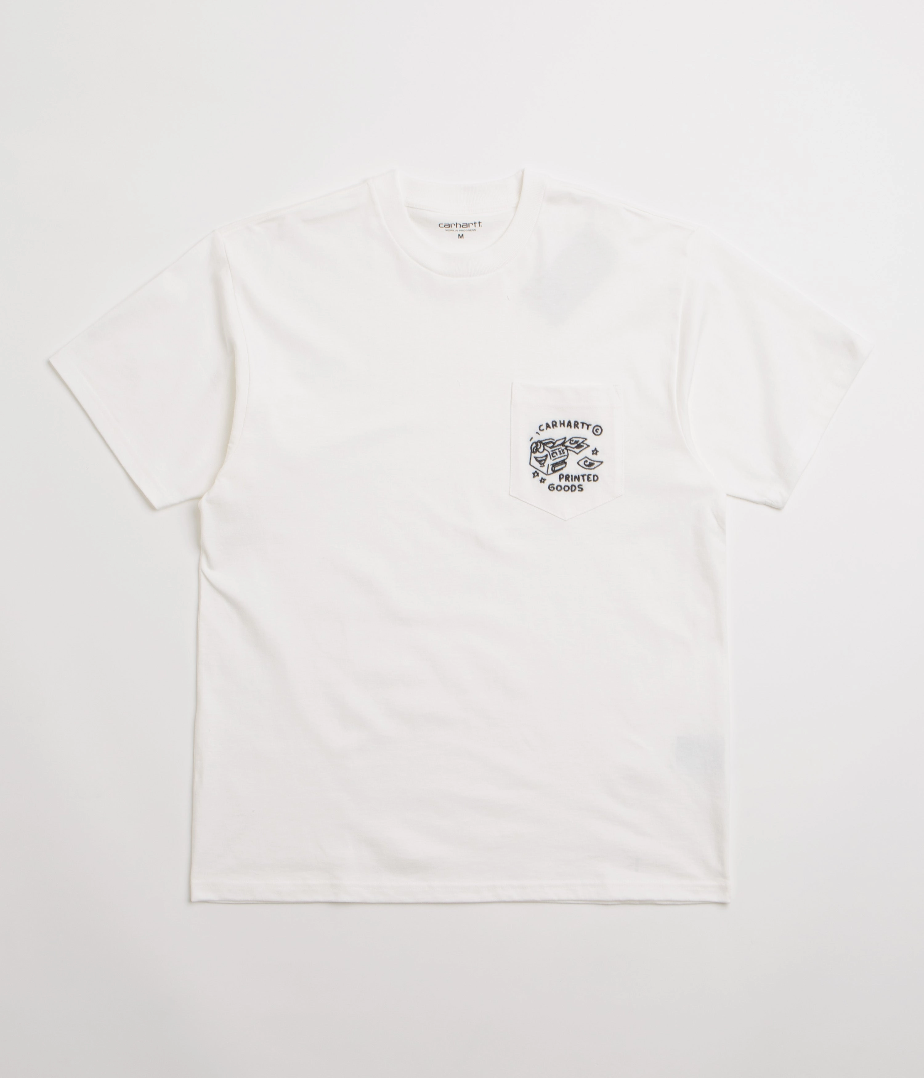 Carhartt Fragments Pocket T-Shirt - White / Black Cozy Comfort Look FadeResistantPrint