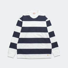 Heritage Mariniere Striped LS T-Shirt - Milk/Deep Marine in demand