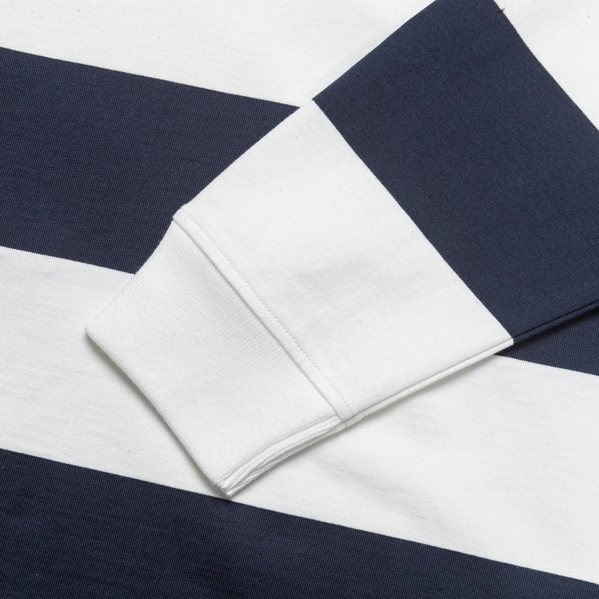 Heritage Mariniere Striped LS T-Shirt - Milk/Deep Marine Athletic Wear