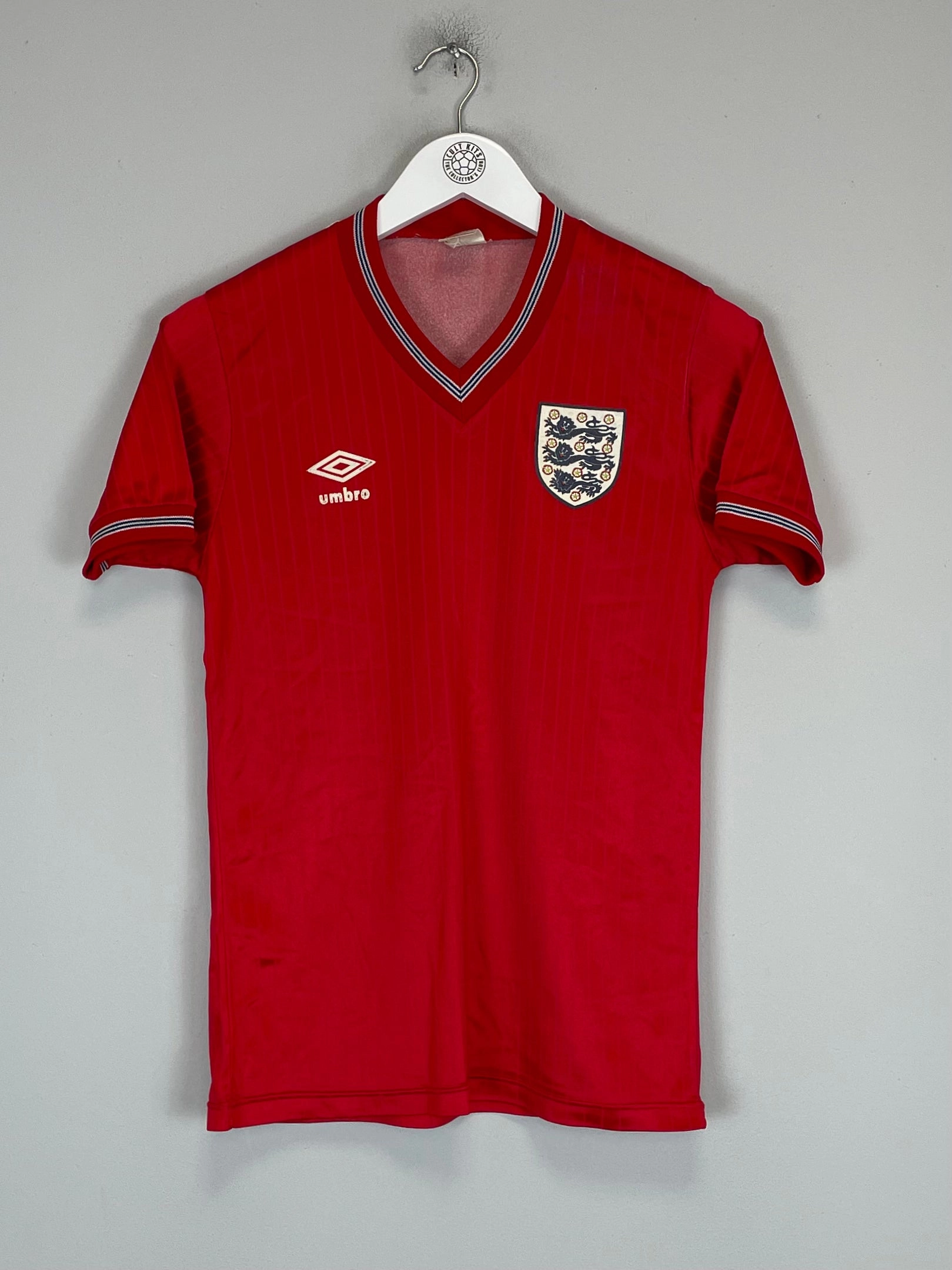 1984/87 ENGLAND AWAY SHIRT (S) UMBRO weekend run Focus Fit