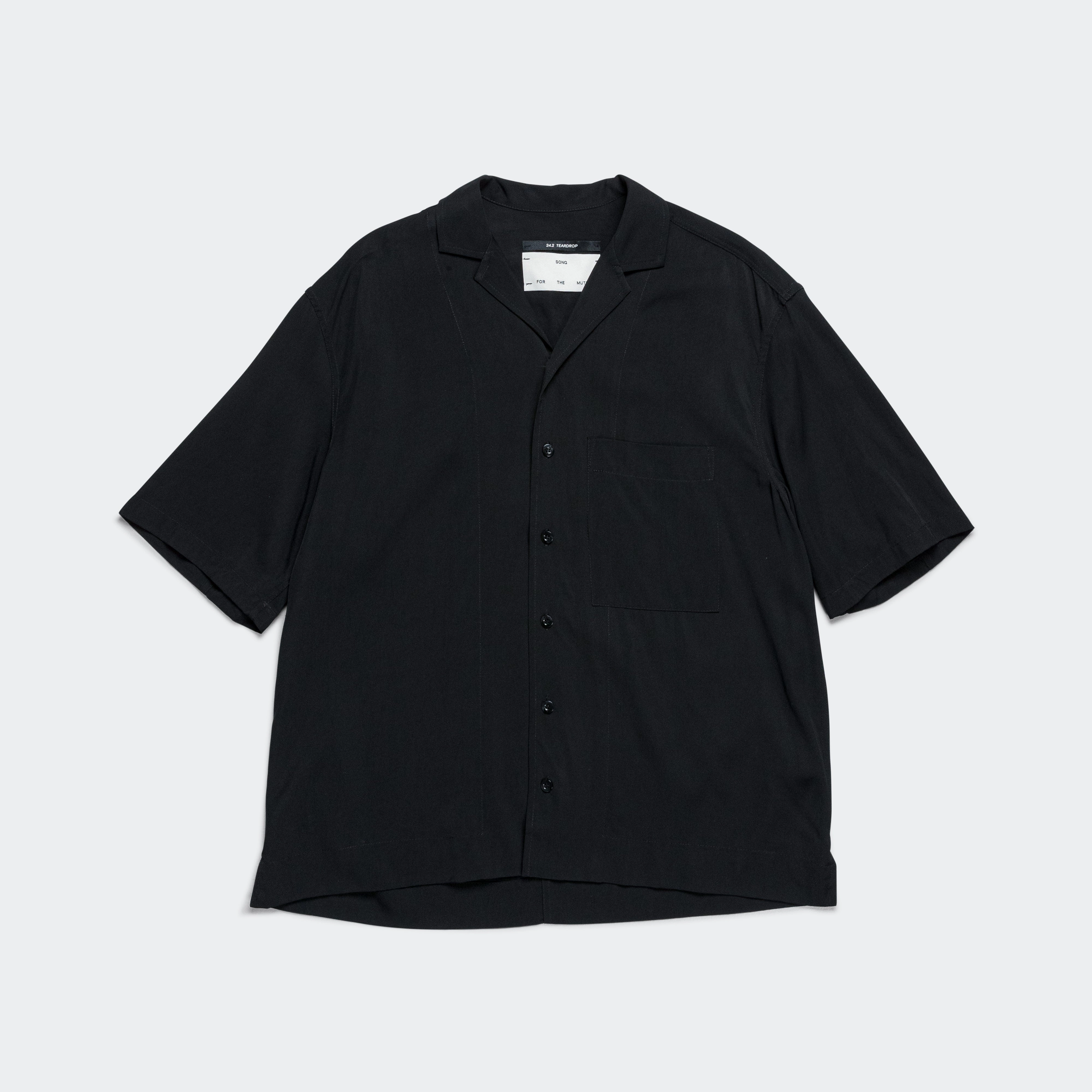 Stretch Fit Technology Corporate Wear SFTM SS Box Shirt - Black Viscose