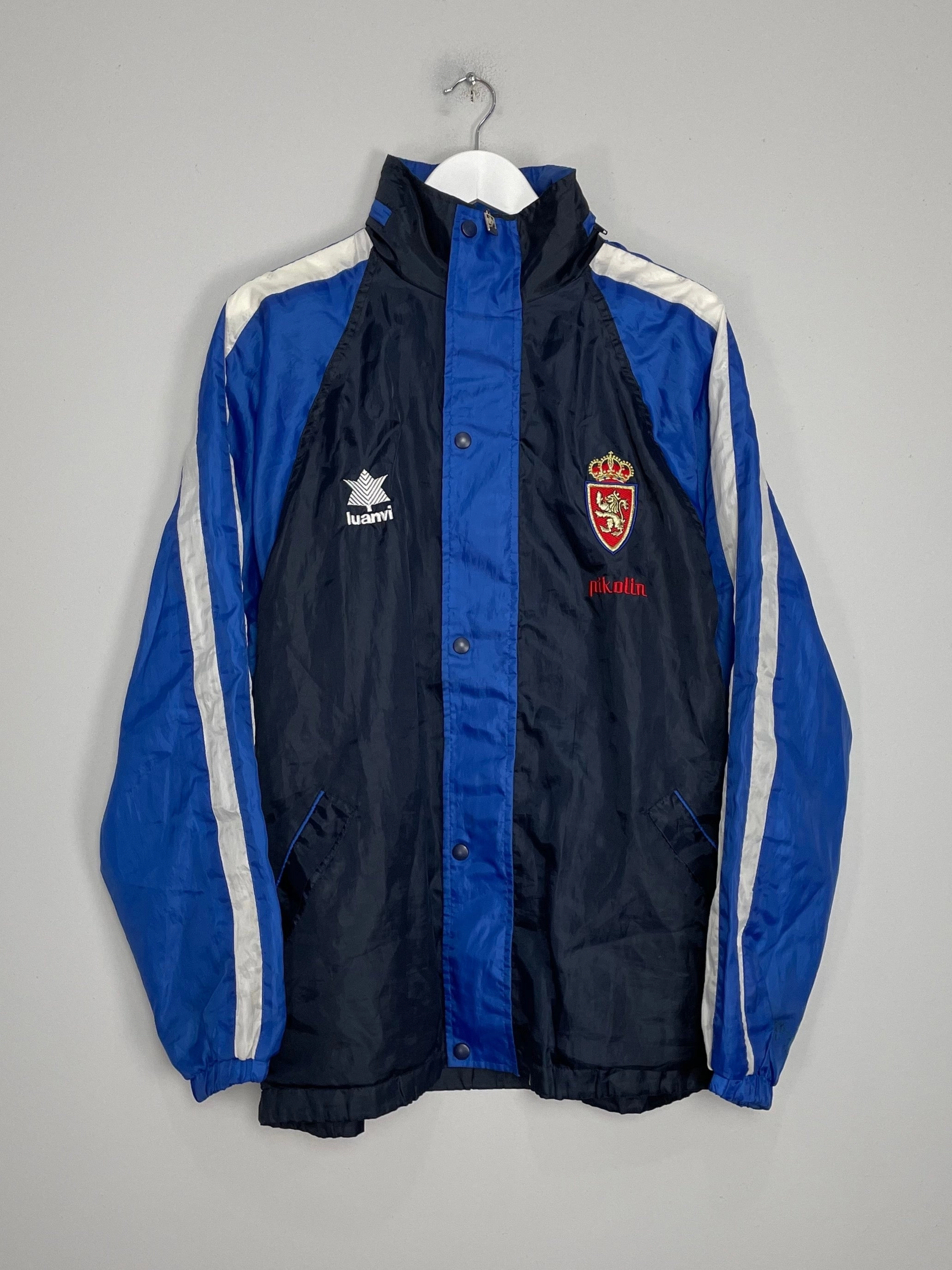 1999/01 REAL ZARAGOZA HOODED JACKET (L) LUANVI Athletic Performance SweatResistant