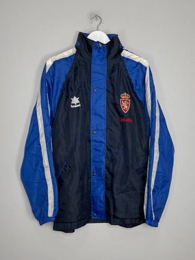1999/01 REAL ZARAGOZA HOODED JACKET (L) LUANVI Athletic Performance SweatResistant
