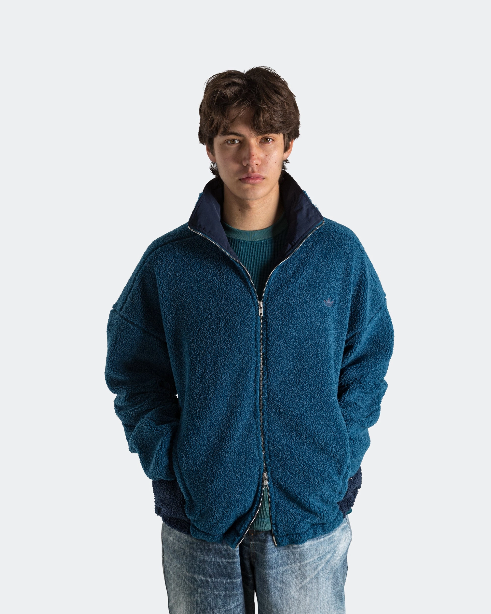 Adams BLVD Fleece Jacket - Collegiate Navy Double Layer Protection