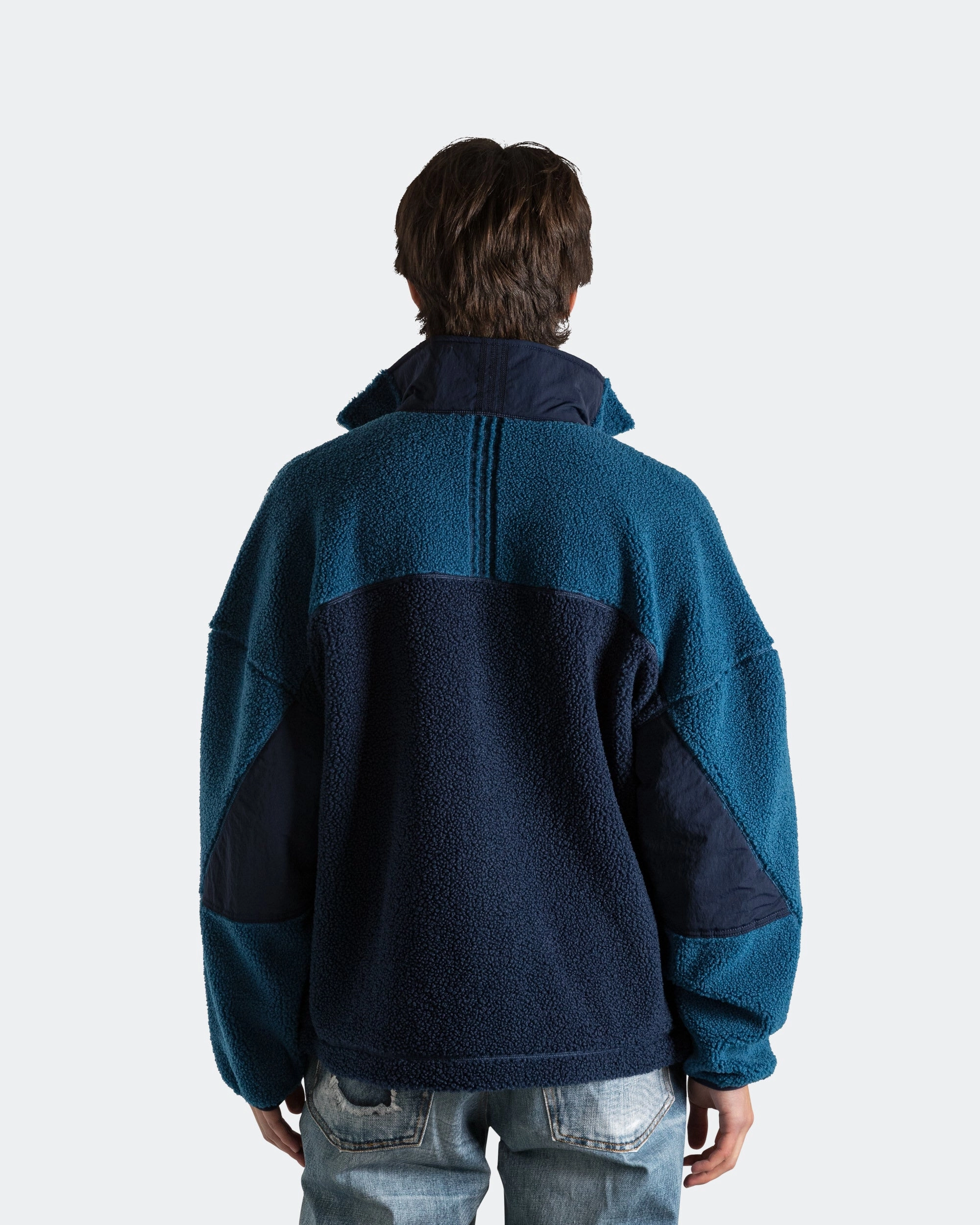 Adams BLVD Fleece Jacket - Collegiate Navy Fashion Forward SoftshellTexture