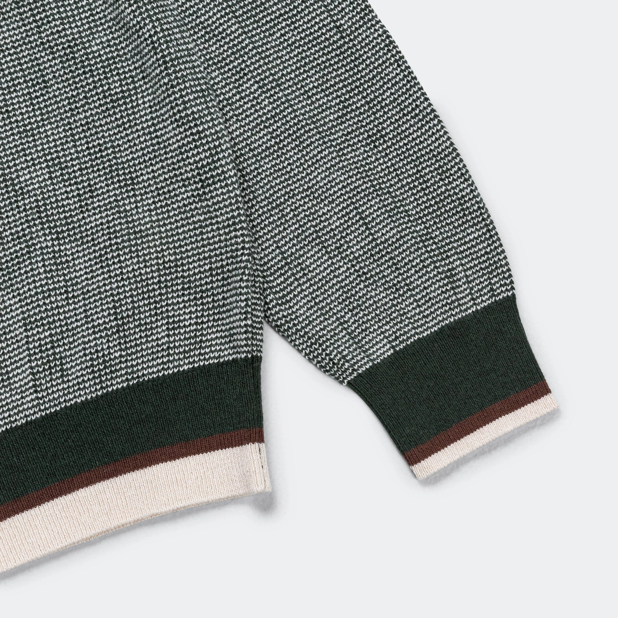Knit Polo Collar Line - Green Sustainable production Trend-Driven