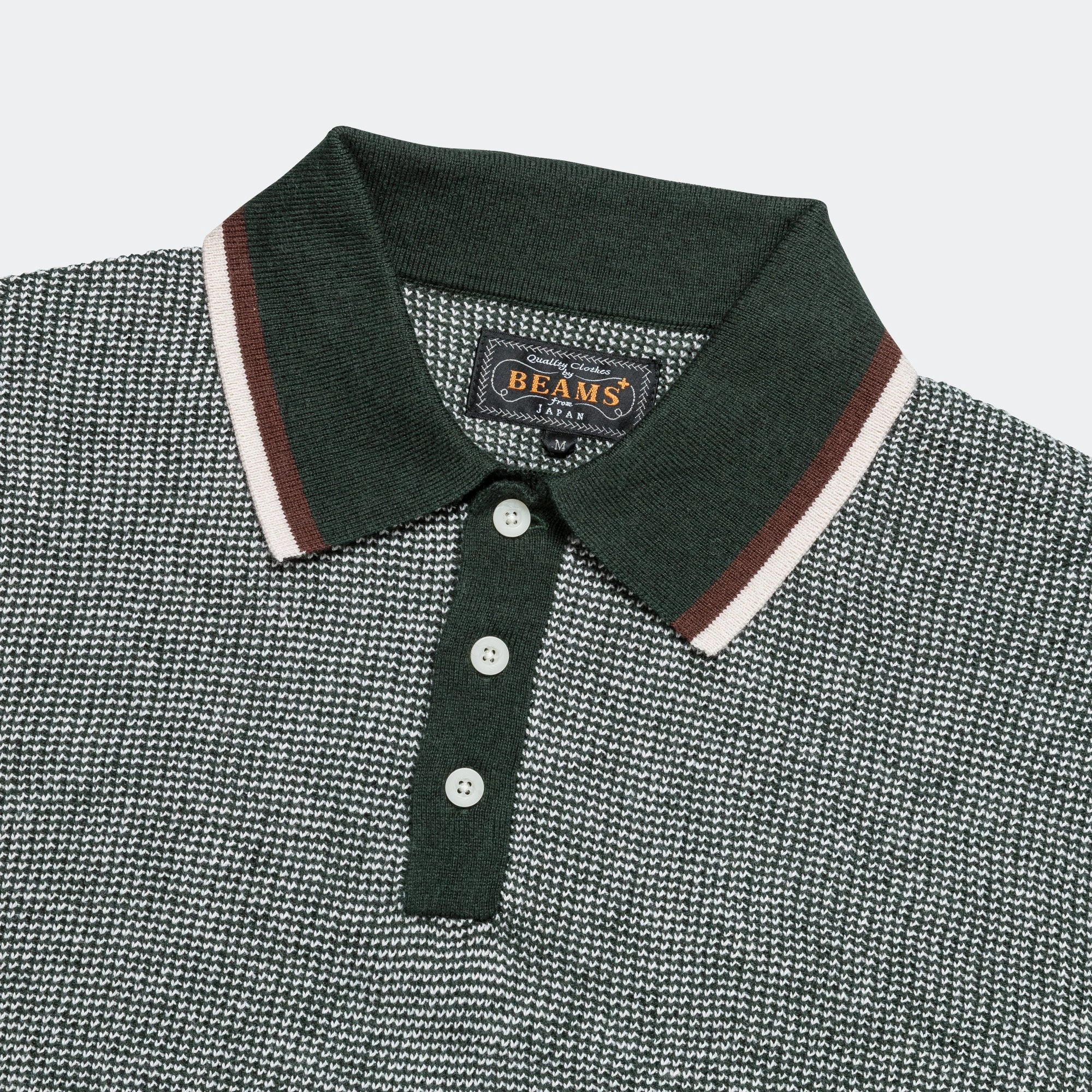 Knit Polo Collar Line - Green Stylish Element