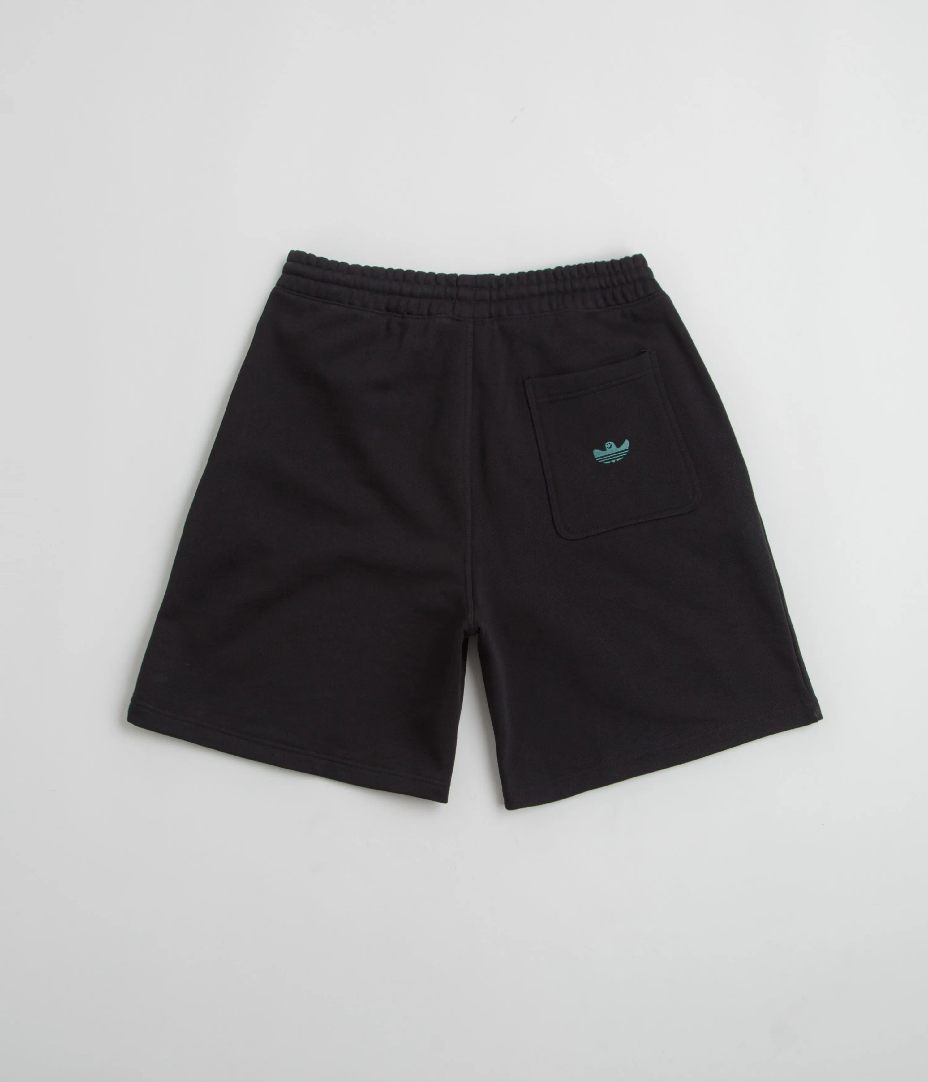 ReflectiveAccents Adidas Shmoofoil Heavyweight Shorts - Black / Preloved Teal