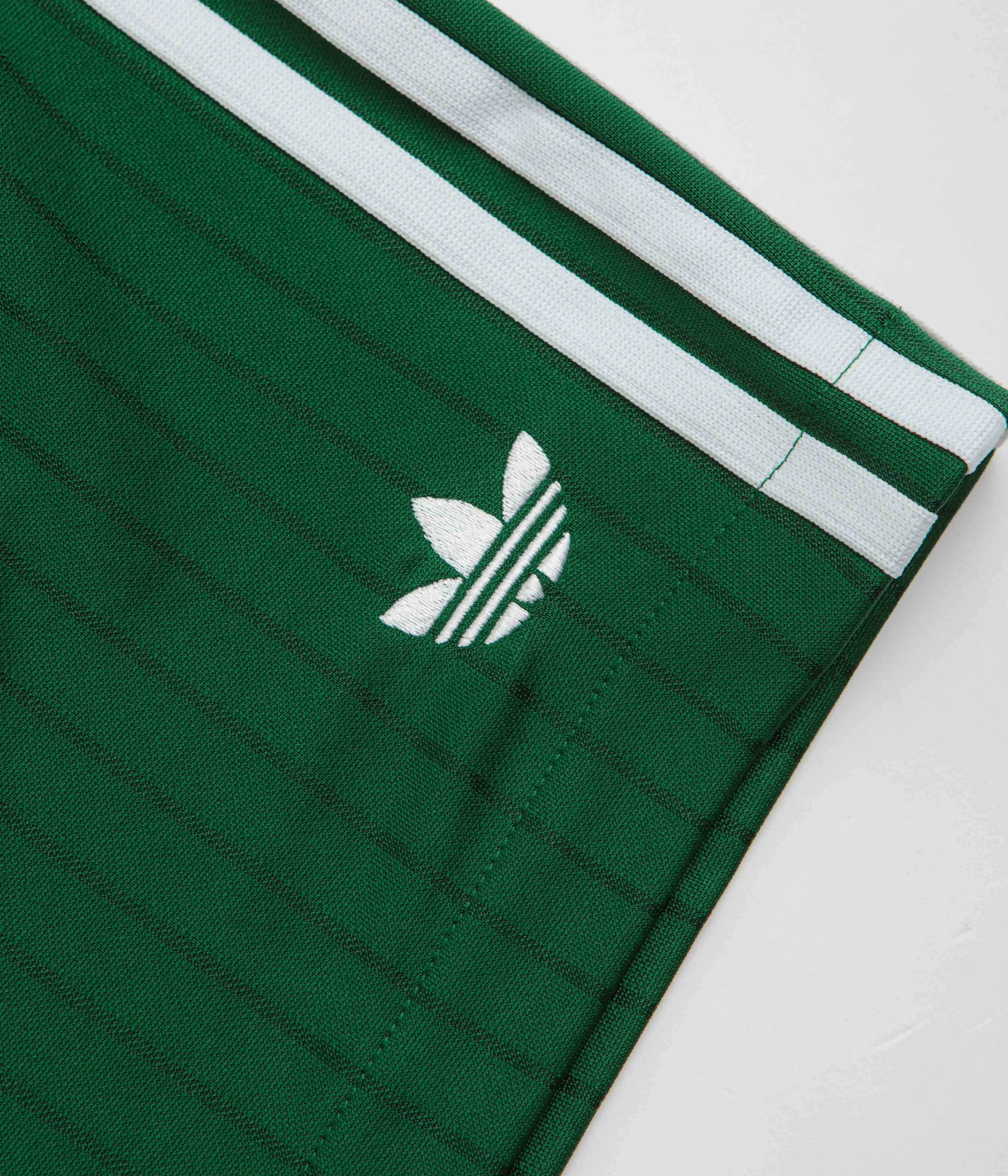 Smooth Fabric Adidas Skateboarding Classic Shorts - Dark Green / White