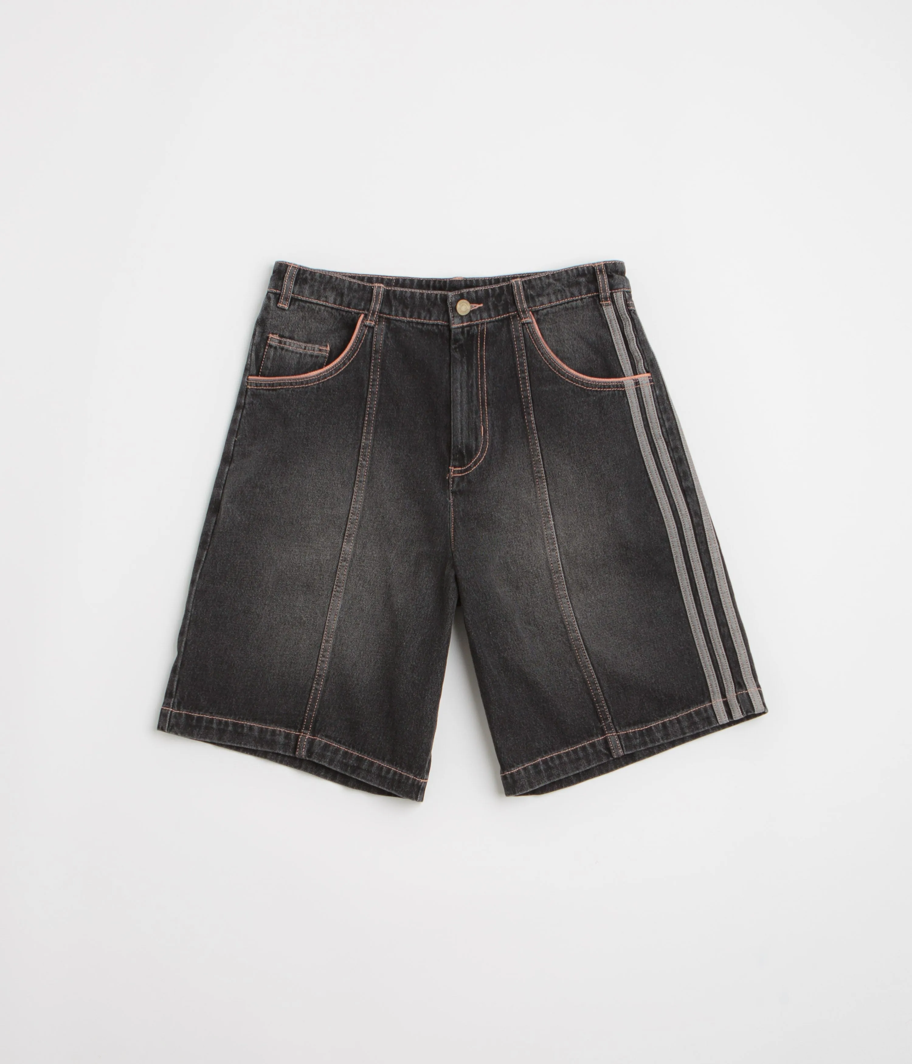 Adidas Tyshawn Denim Shorts - Black Flex Foam Insert Soft Stretch