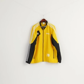 Cold Morning Adidas Men 50/52 XL Jacket Yellow Dortmund #29 Sportswer Football Zip Up Top
