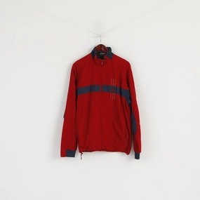Wind Blocking City Ready Adidas Men M Jacket Maroon Nylon Waterproof  Vintage 90s Full Zipper Sport Top
