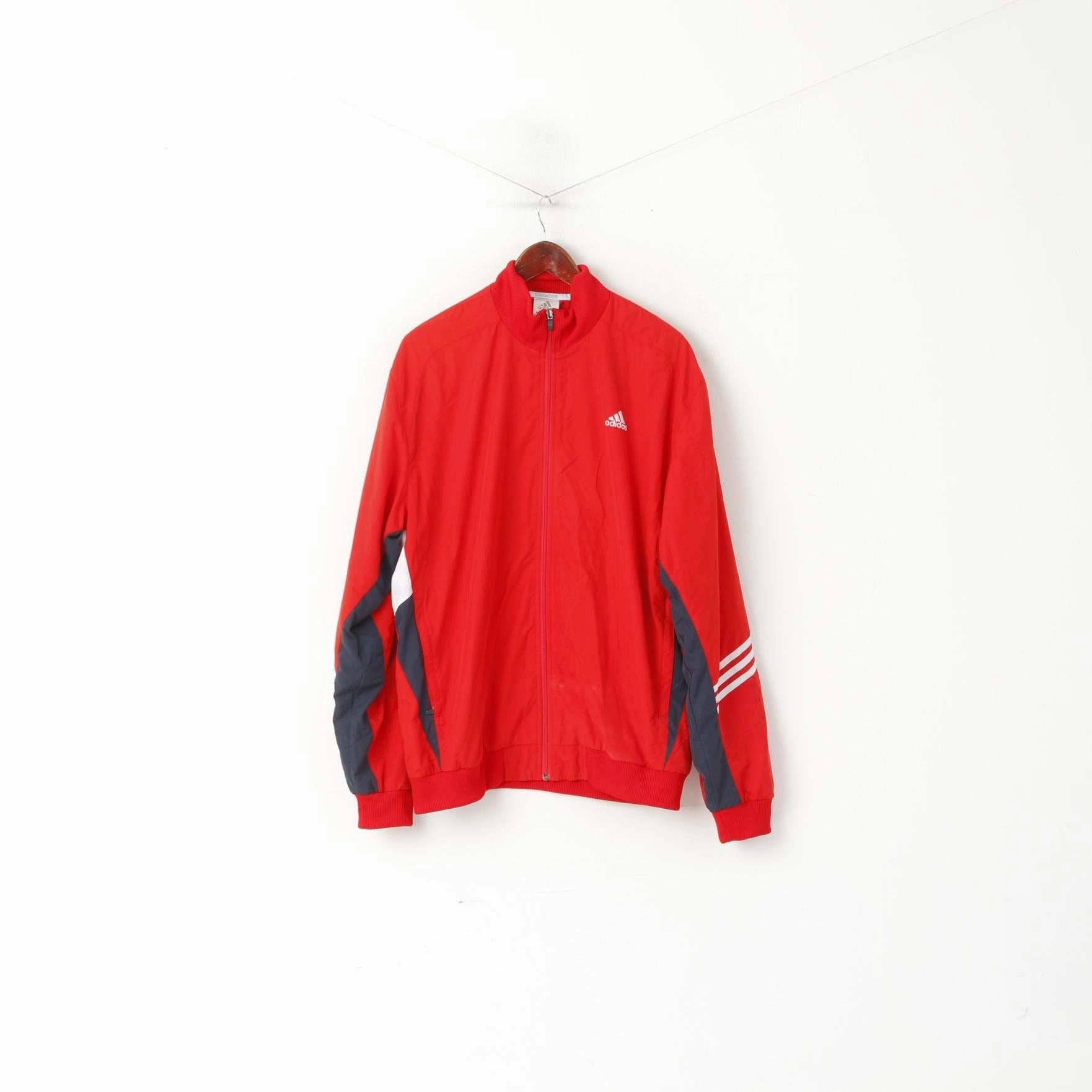 No Bulk Versatile Layering Adidas Men XL Jacket Red Clima 365 Bomber Sportwear Full Zipper Sport Top