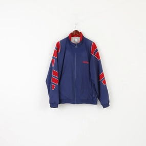 Reflective Detailing Adidas Men XL Jacket Red Navy Vintage 90s Bomber Zip Up Activewear Top
