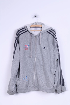 Adidas Mens L Sweatshirt Grey Cotton Spar Stars Squad Hoodie Hoody Comfy Hoodie comfortable for sitting