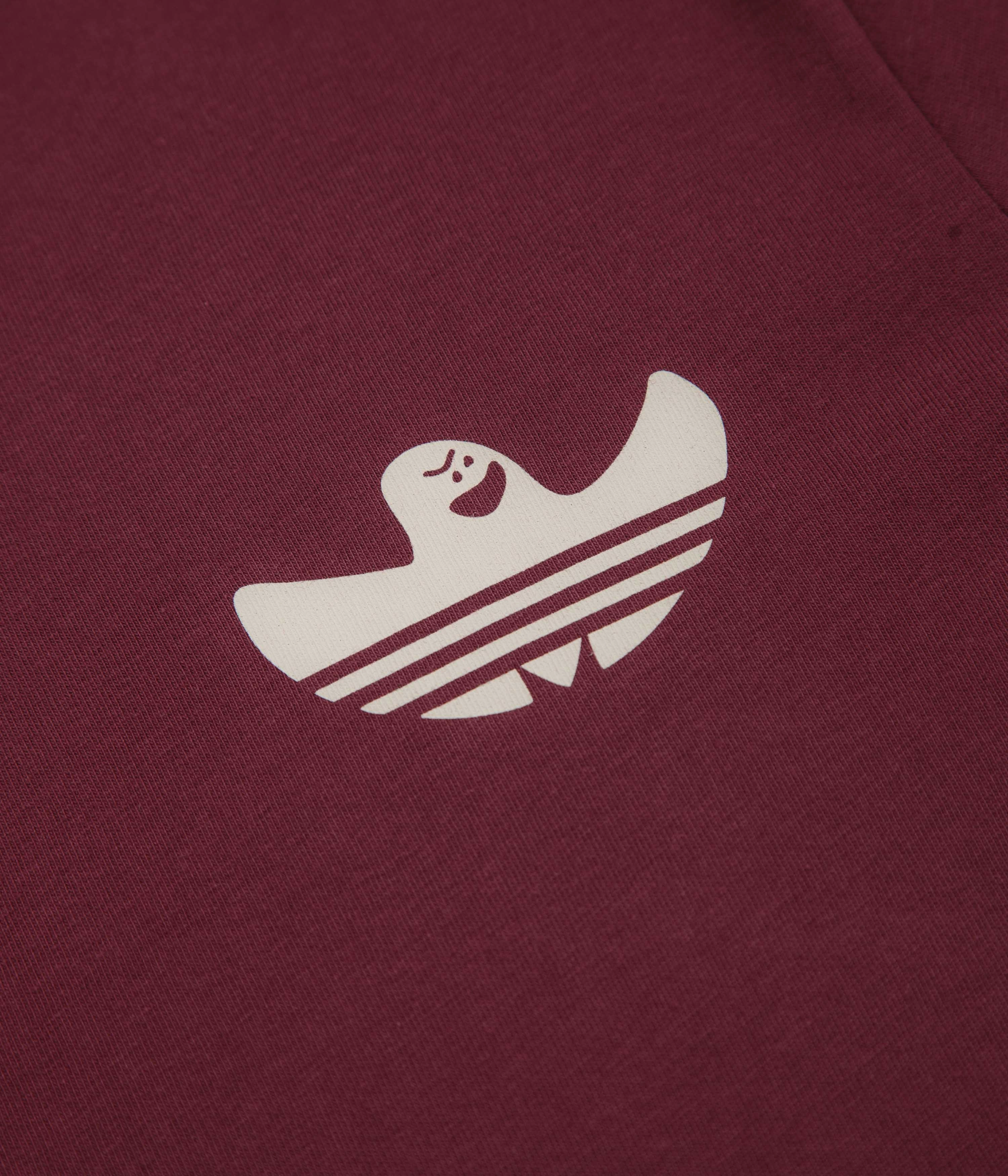 Adidas Shmoofoil Gonz Speedy T-Shirt - Shadow Red / Alumina NonIronTechnology Reinforced Shoulders