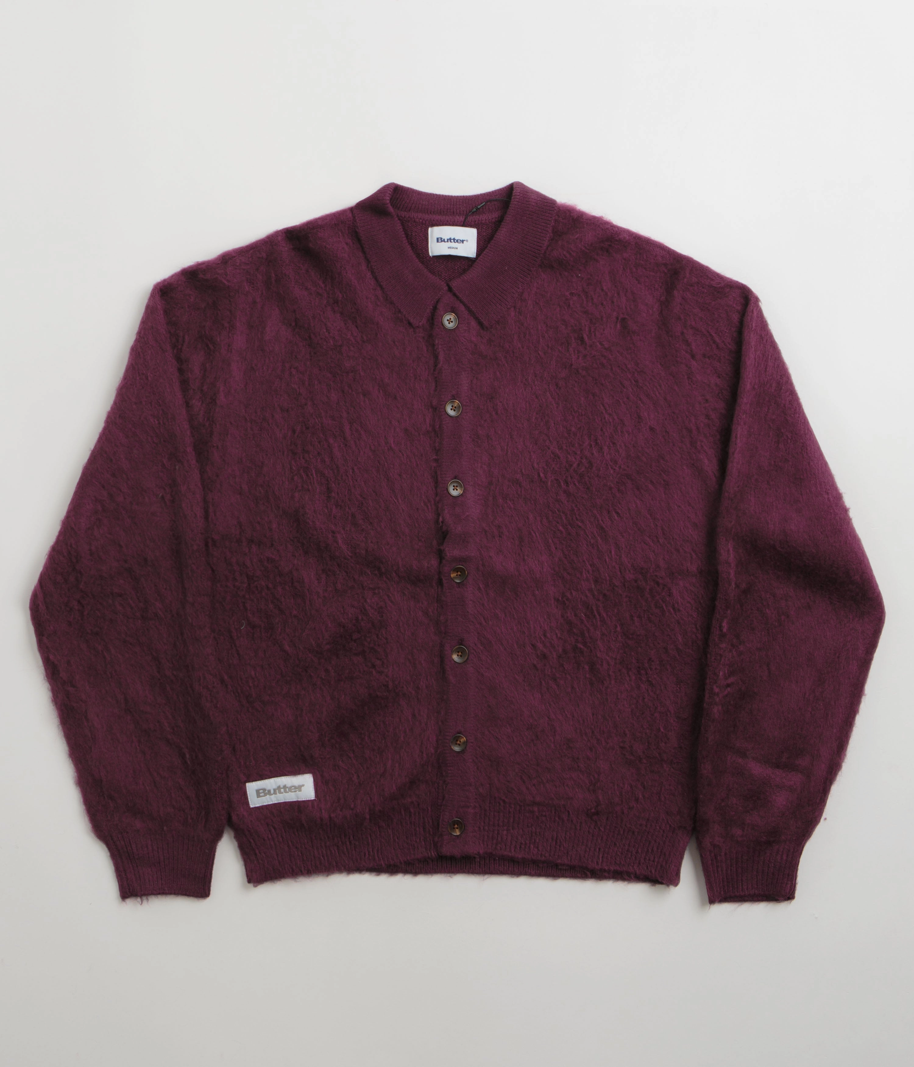 Butter Goods Mohair Button Up Knitted Shirt - Port Luxury Feel