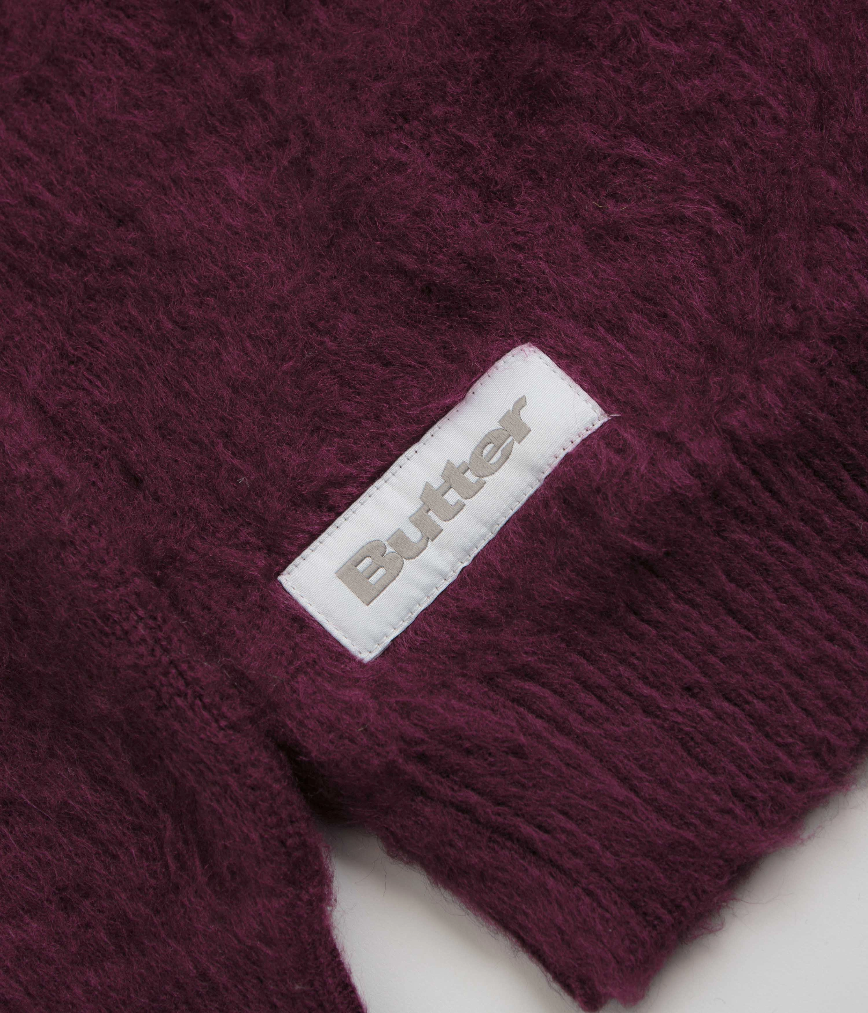 Butter Goods Mohair Button Up Knitted Shirt - Port Dinner Date